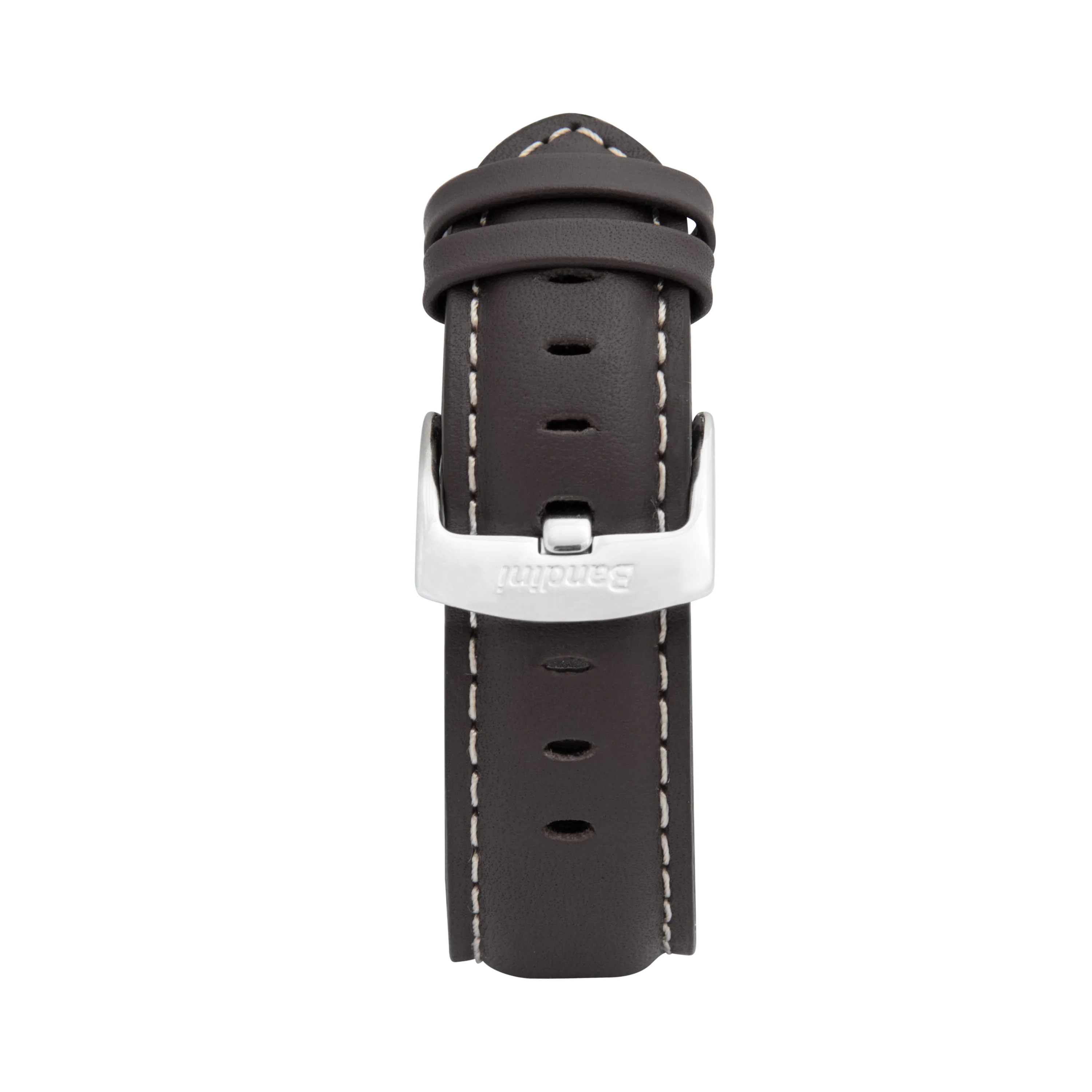 Classic Leather Band with Stitch for Apple Watch Series 8/7/6/5/4/3/2/1/SE Brown (38mm | 40mm | 41mm) |  Dial - Image 3