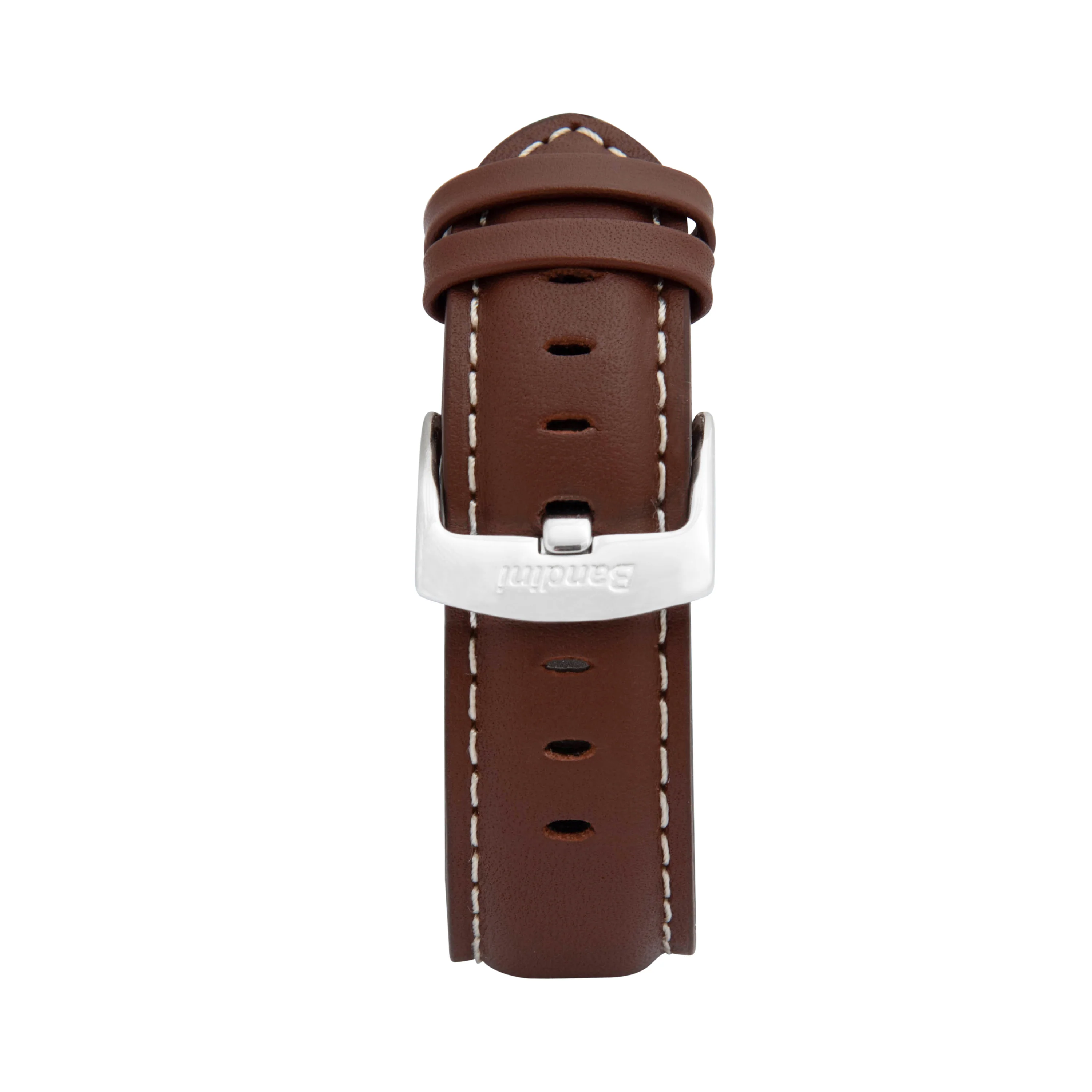 Classic Leather Band with Stitch for Apple Watch Series 8/7/6/5/4/3/2/1/SE Light Brown (38mm | 40mm | 41mm) |  Dial - Image 3