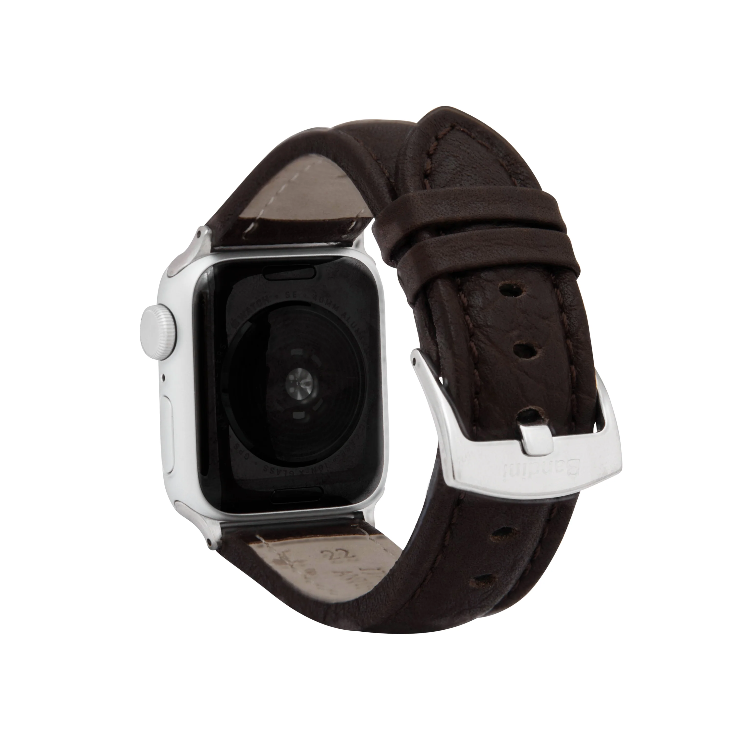 Classic Leather Buffalo Pattern Band for Apple Watch Series 8/7/6/5/4/3/2/1/SE Brown (38mm | 40mm | 41mm) | Dial