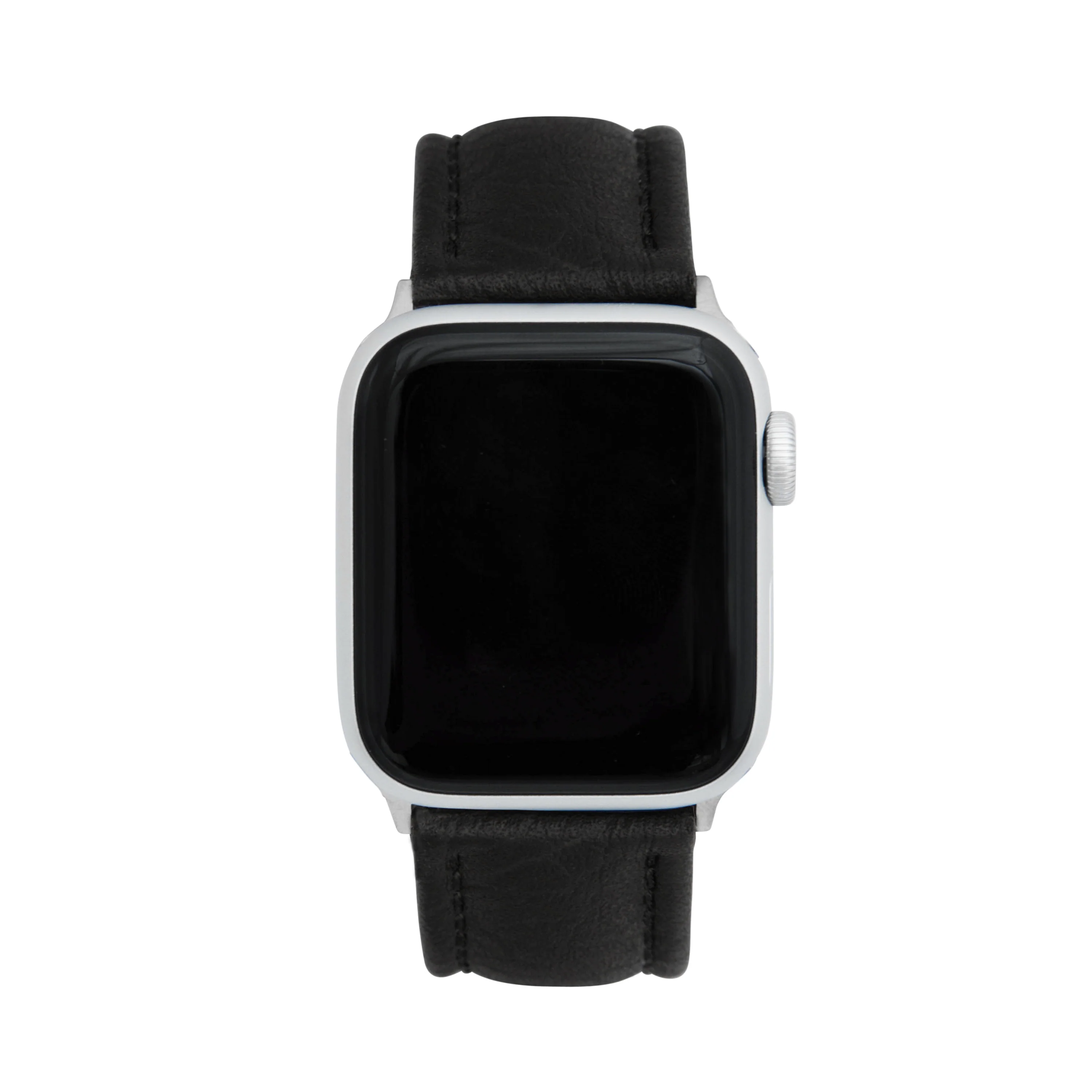 Classic Leather Buffalo Pattern Band for Apple Watch Ultra & Series 8/7/6/5/4/3/2/1/SE Black (42mm | 44mm | 45mm | 49mm) |  Dial - Image 2