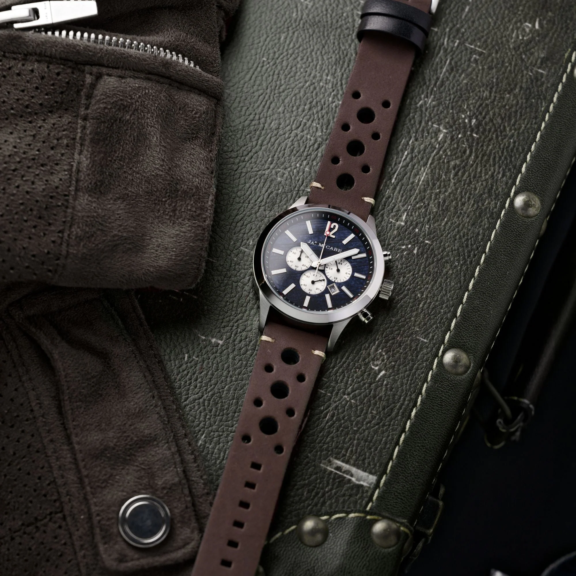 Colcham Chronograph Black / Leather | Black Dial - Image 3