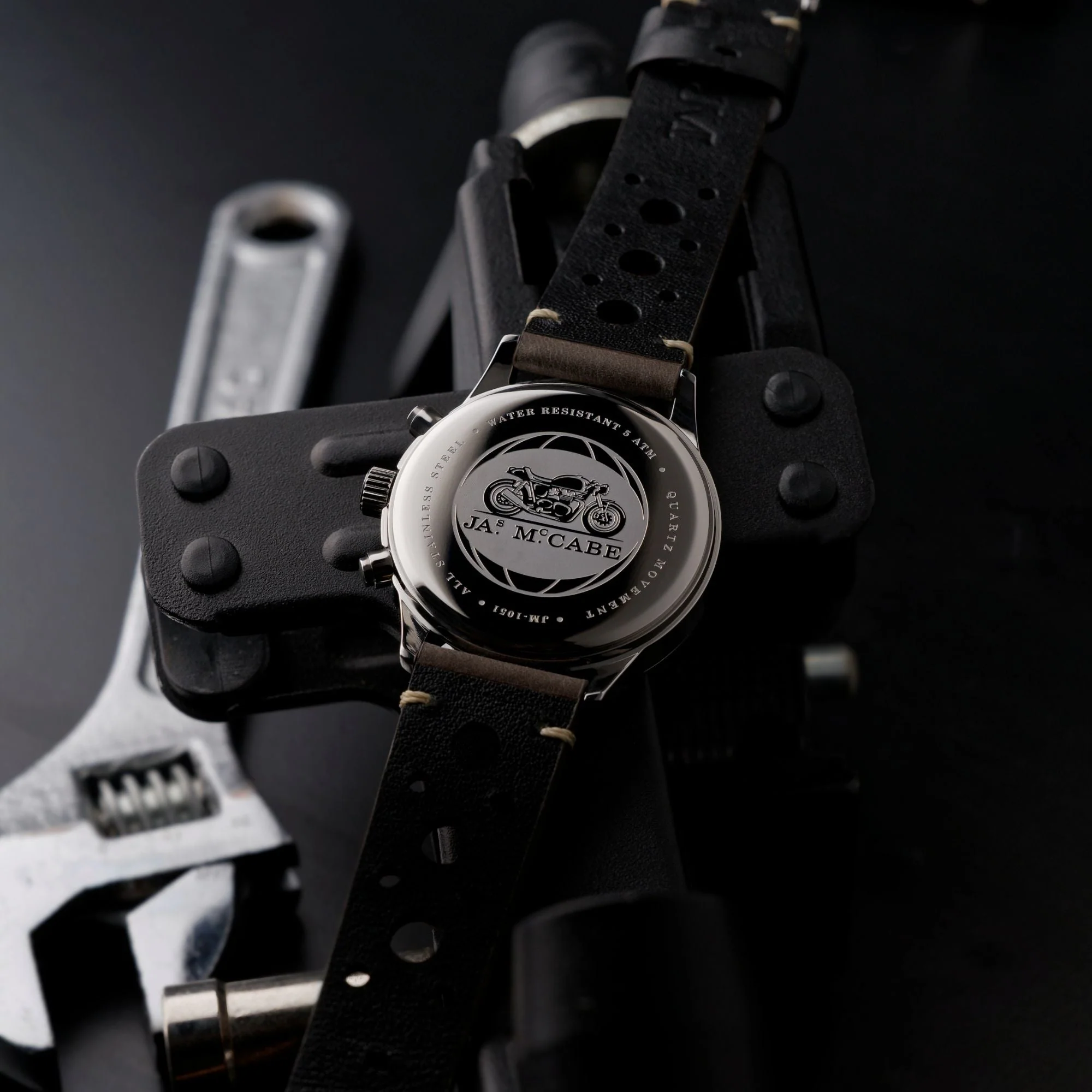 Colcham Chronograph Black / Leather | Black Dial - Image 4