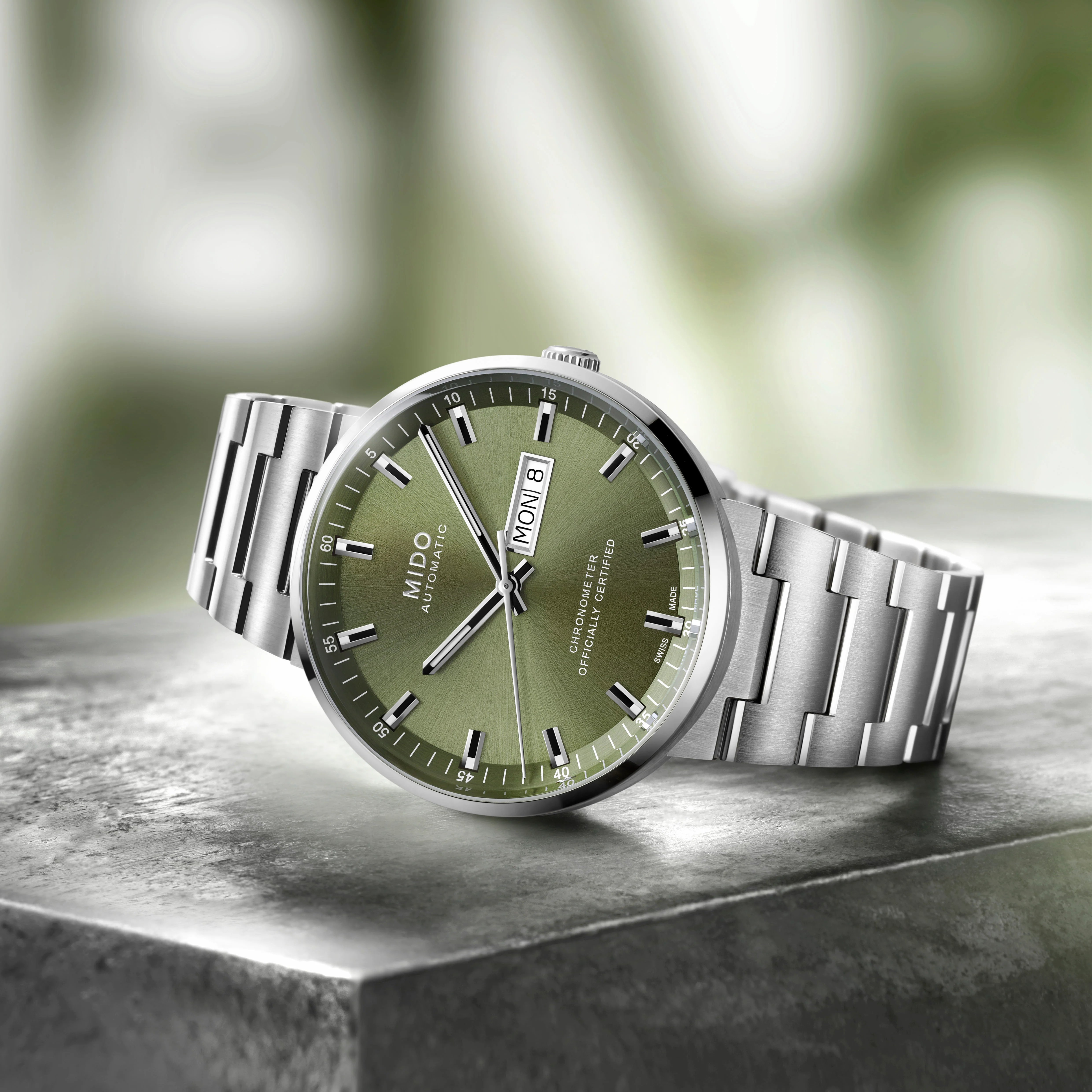 COMMANDER ICNE Silver/SS | Green Dial - Image 5
