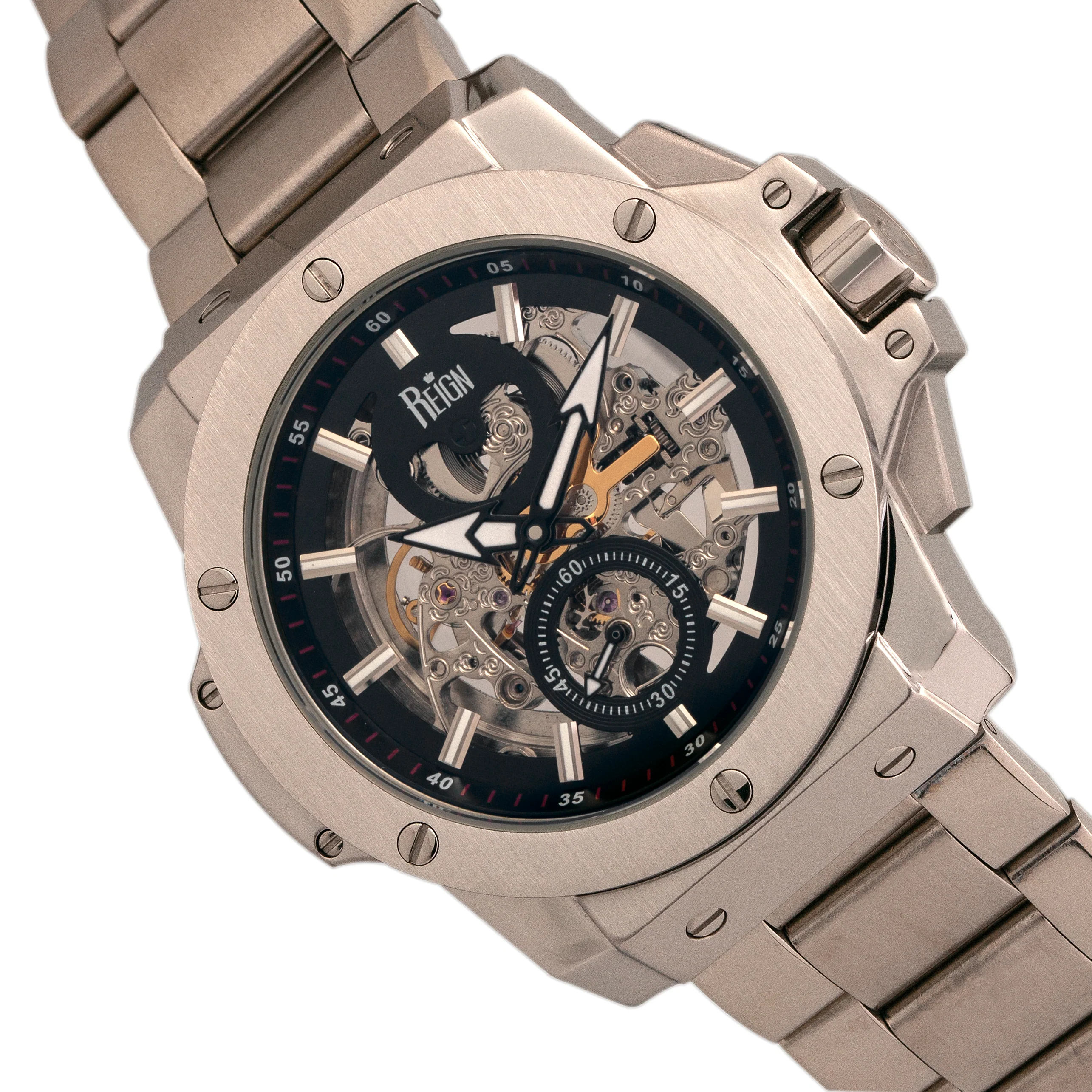 Commodus Bracelet Silver/Black | Black Dial - Image 4