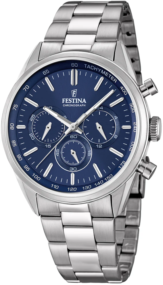 Timeless Chrono Blue / Stainless Steel Hands / Stainless Steel | Blue Dial