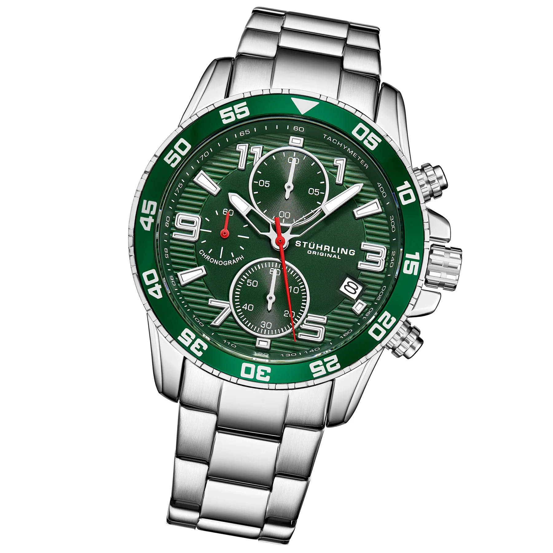 Concorso Quartz 40mm Chronograph Green Silver/Stainless Steel | Green Dial - Image 2