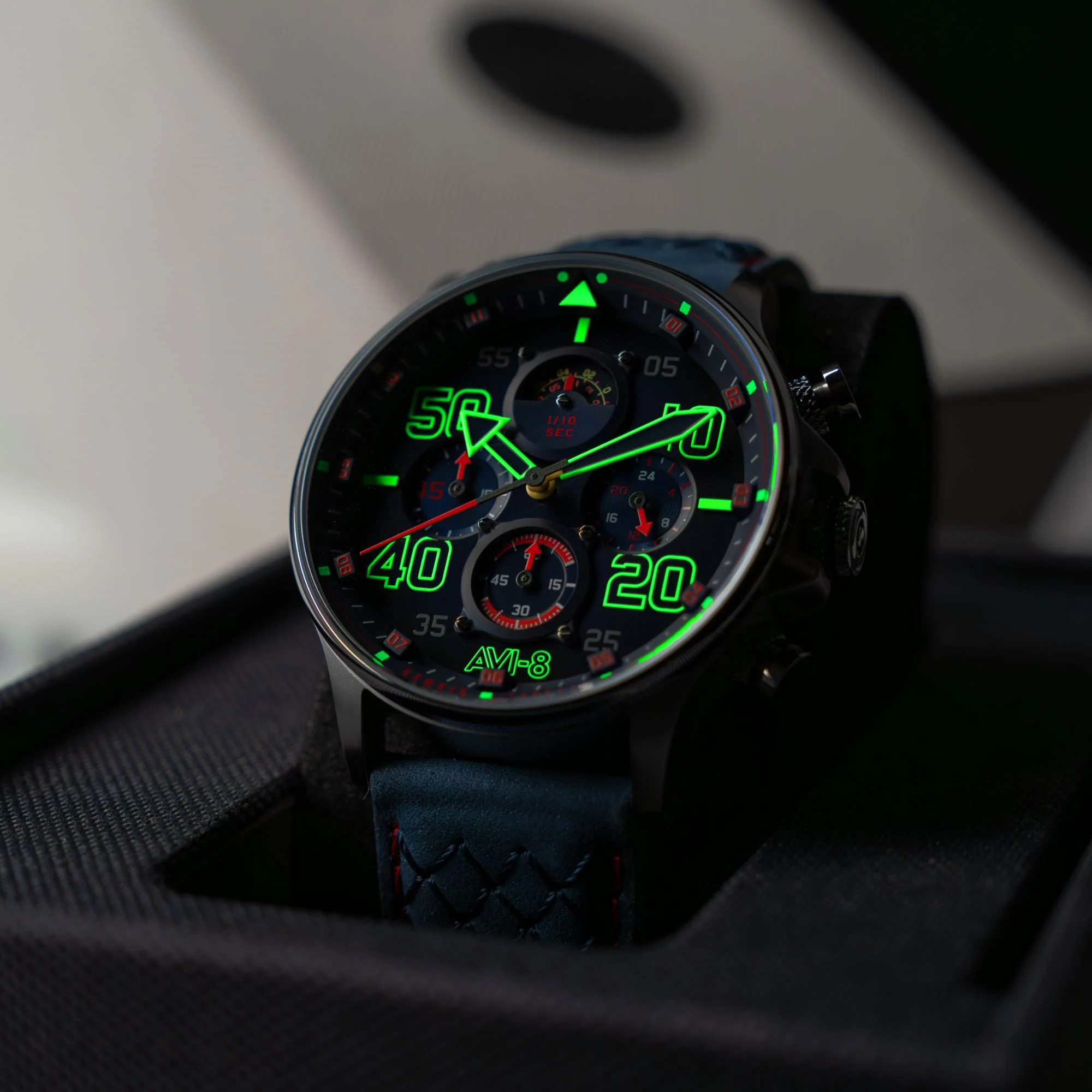 Coningham Chronograph Blue / Leather Blue Dial - Image 2