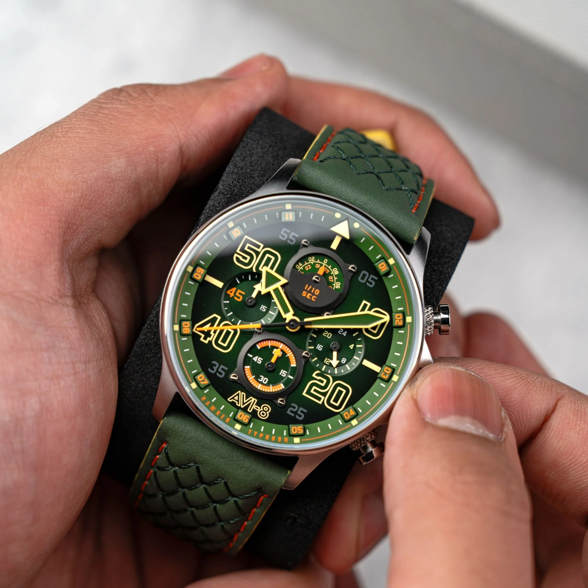 Coningham Chronograph Green / Leather Green Dial - Image 2