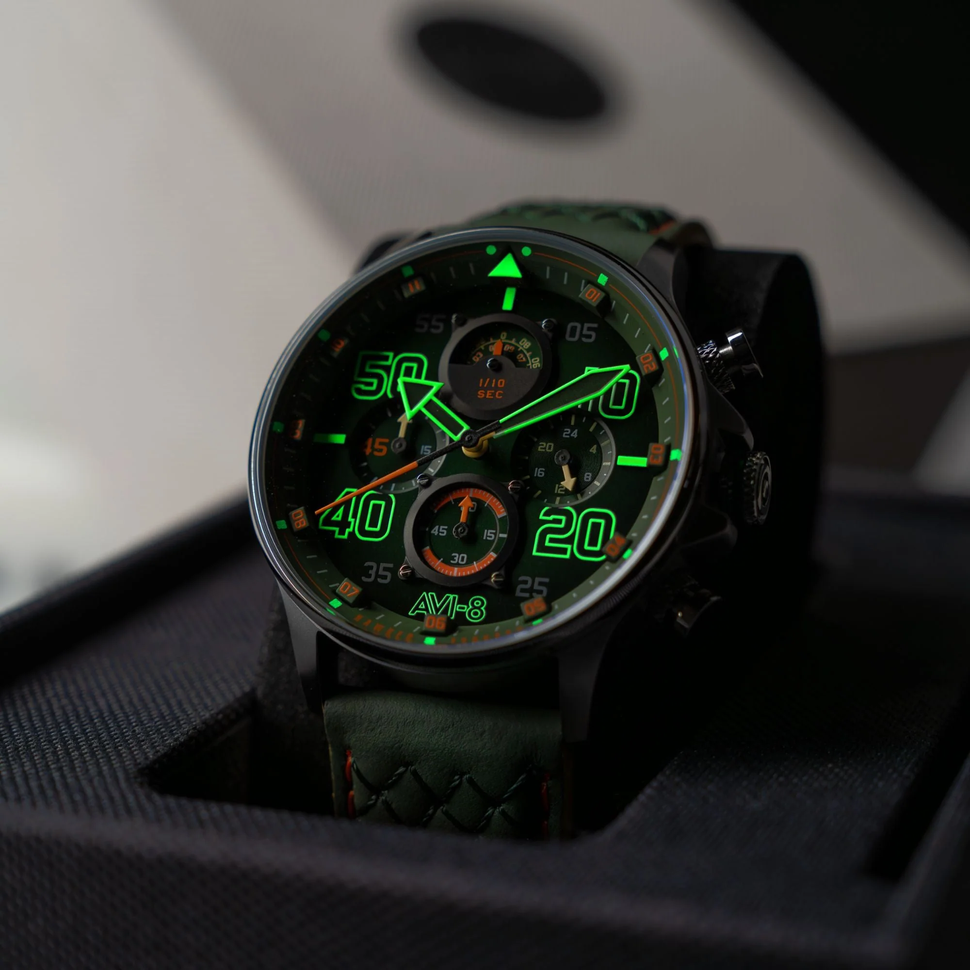 Coningham Chronograph Green / Leather Green Dial - Image 3