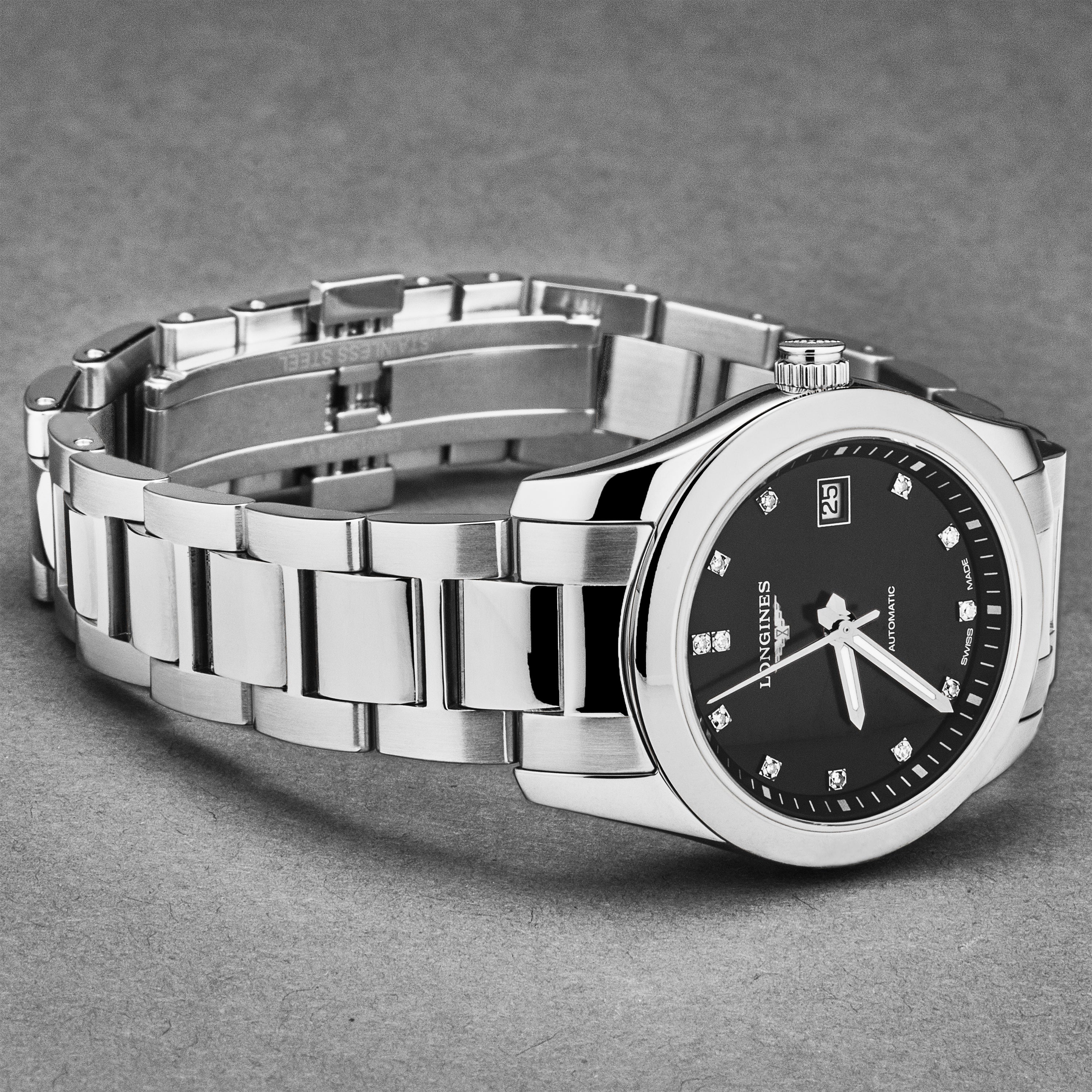 Conquest L22854586 / Silver | Black Dial - Image 2