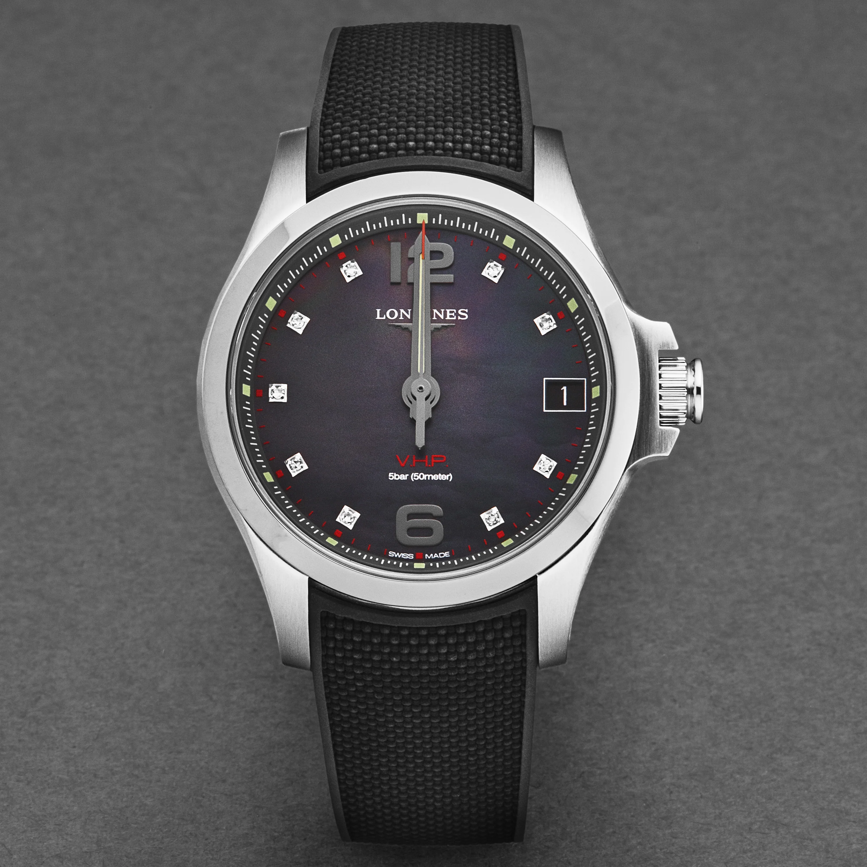Conquest L33164889 / White mother-of-pearl | Black Mother of Pearl Dial - Image 4