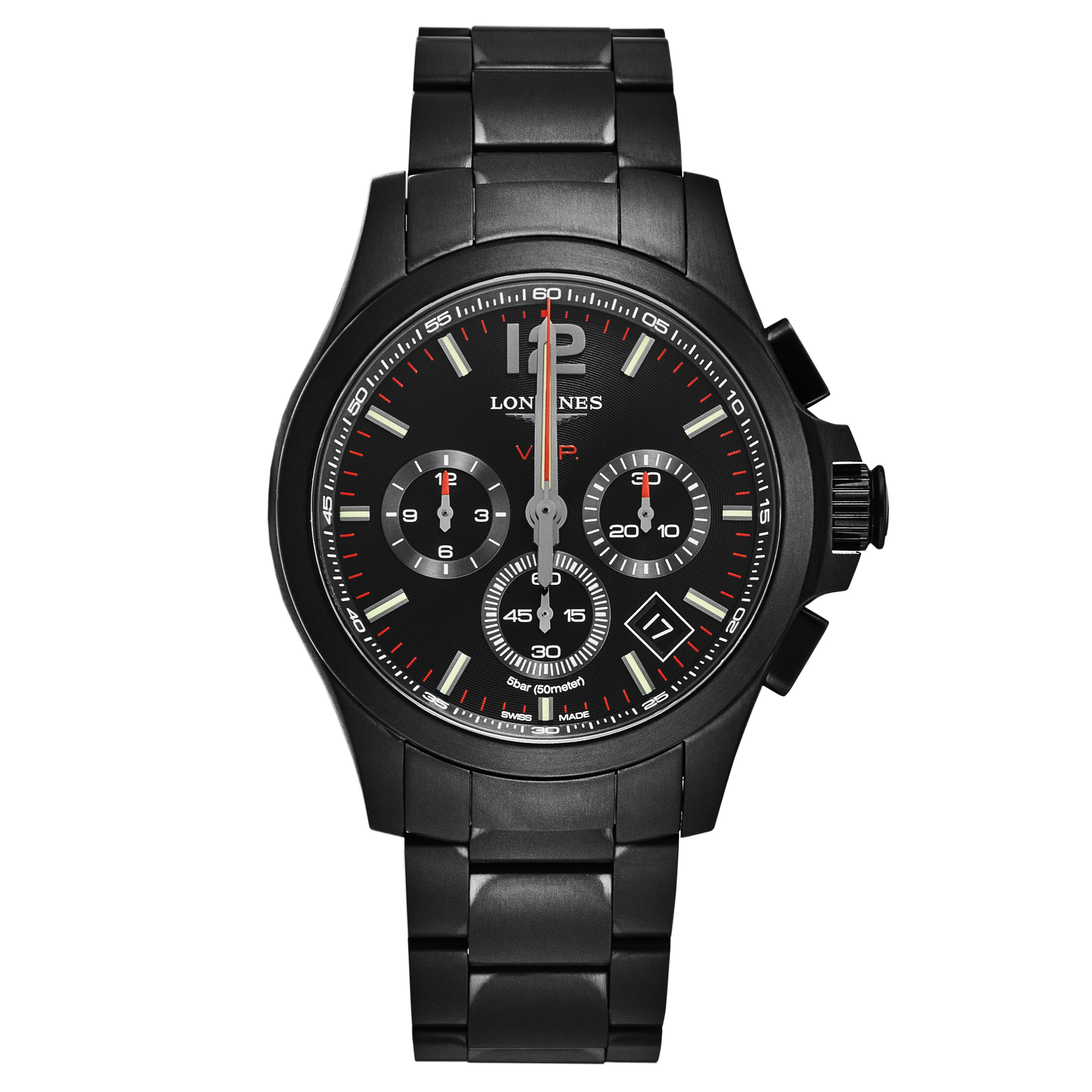 Conquest L37172566 / White mother-of-pearl | Black Dial