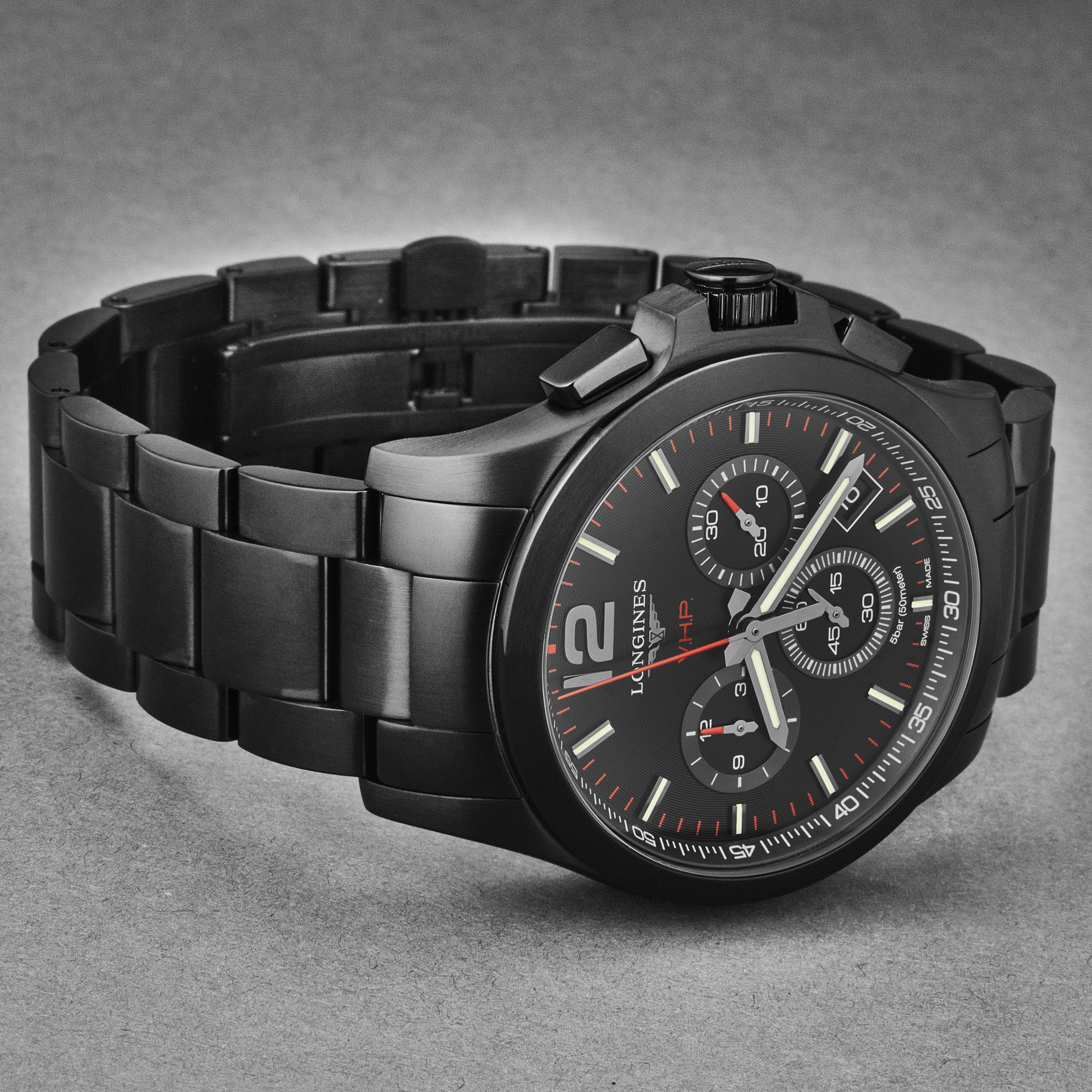 Conquest L37172566 / White mother-of-pearl | Black Dial - Image 2