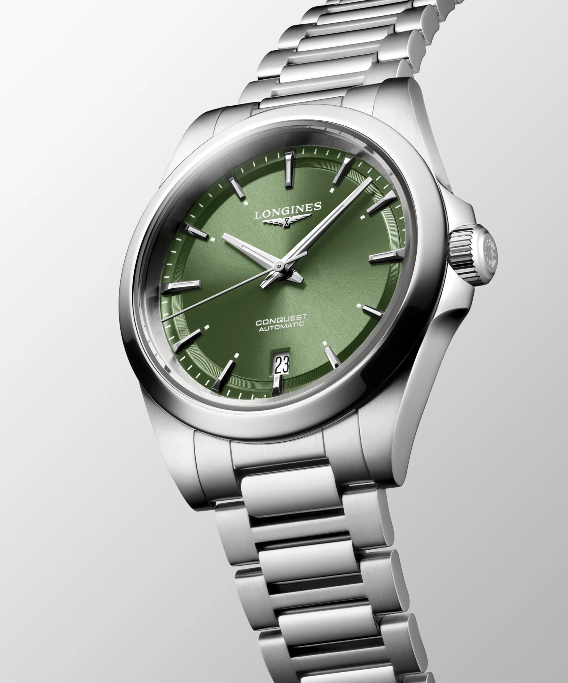Conquest Silver/Green Sunray Green Dial - Image 4