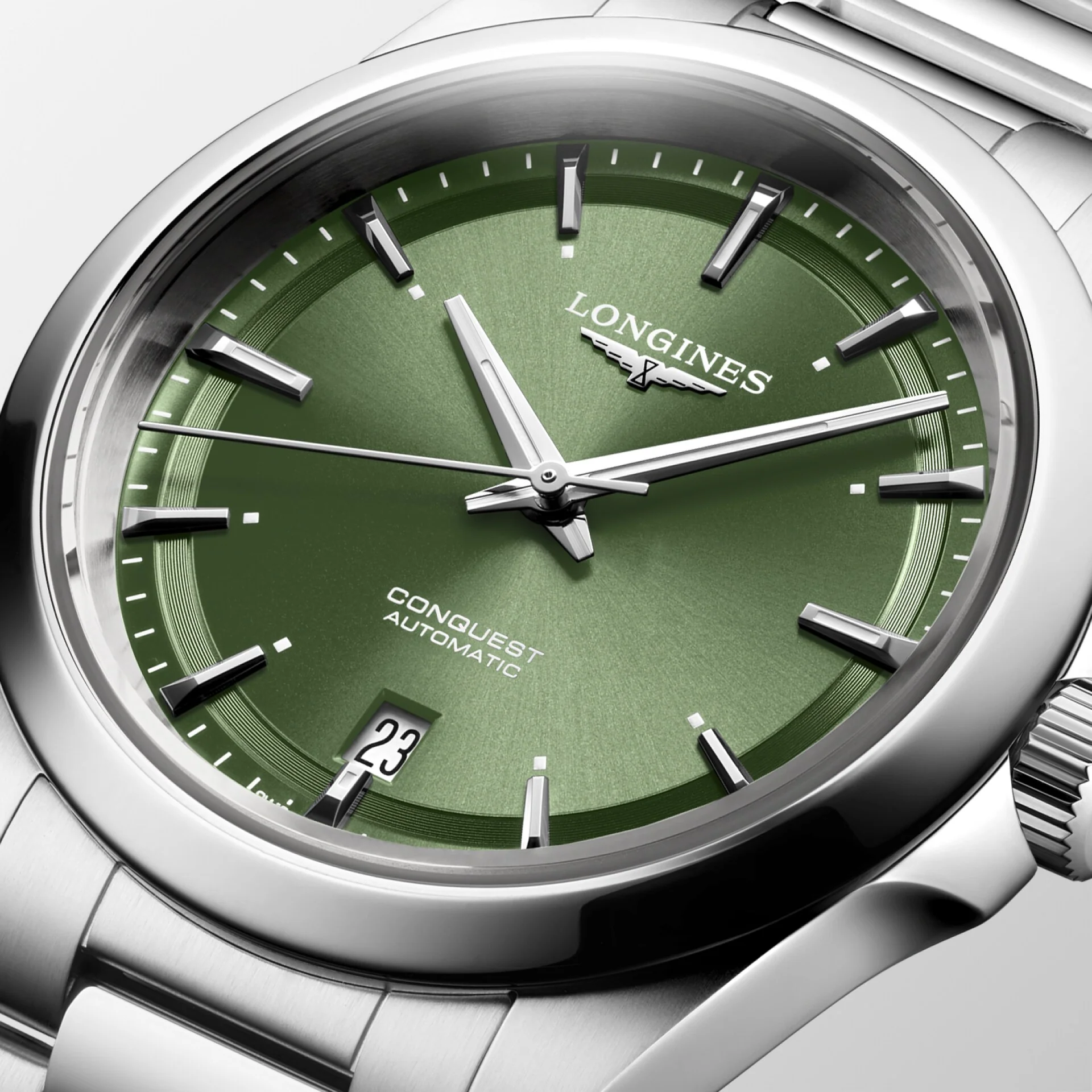 Conquest Silver/Green Sunray Green Dial - Image 5