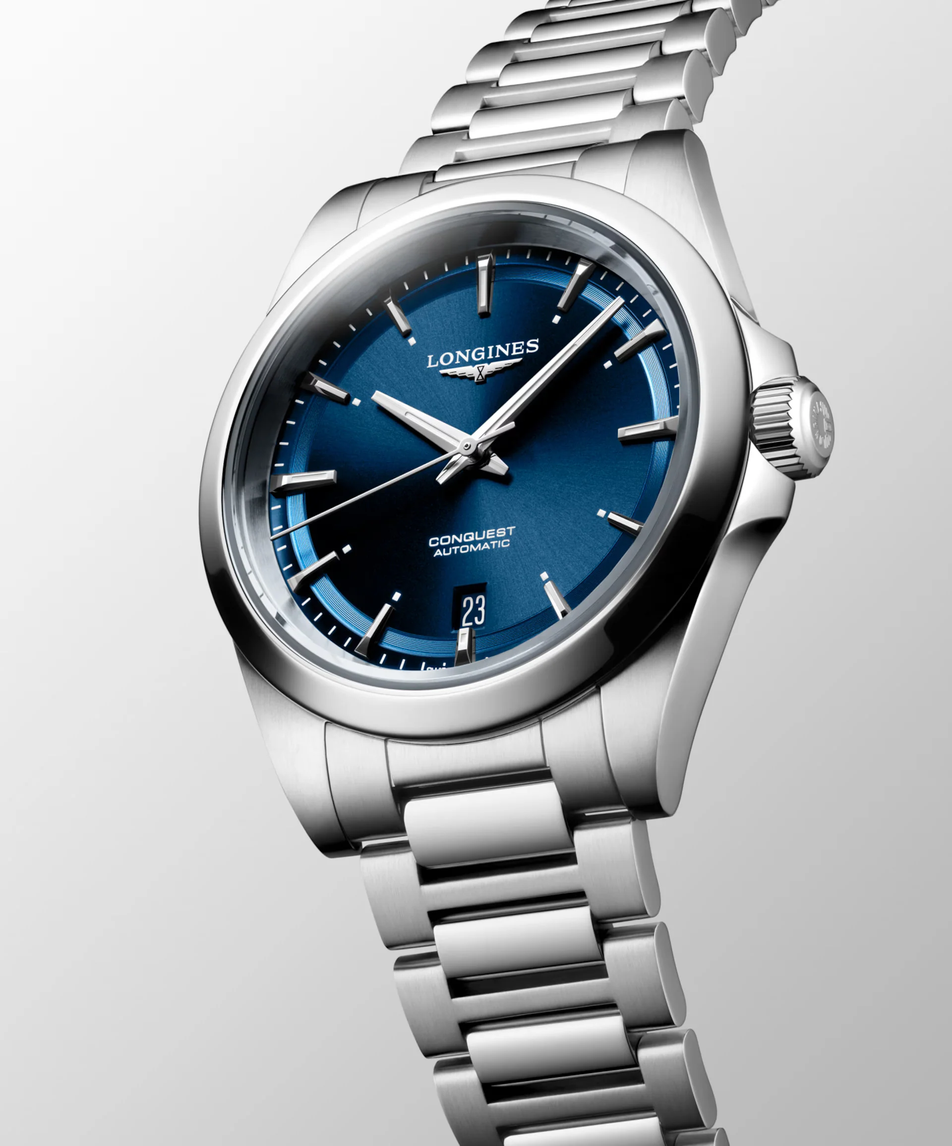 Conquest Silver/Blue Sunray Blue Dial - Image 4