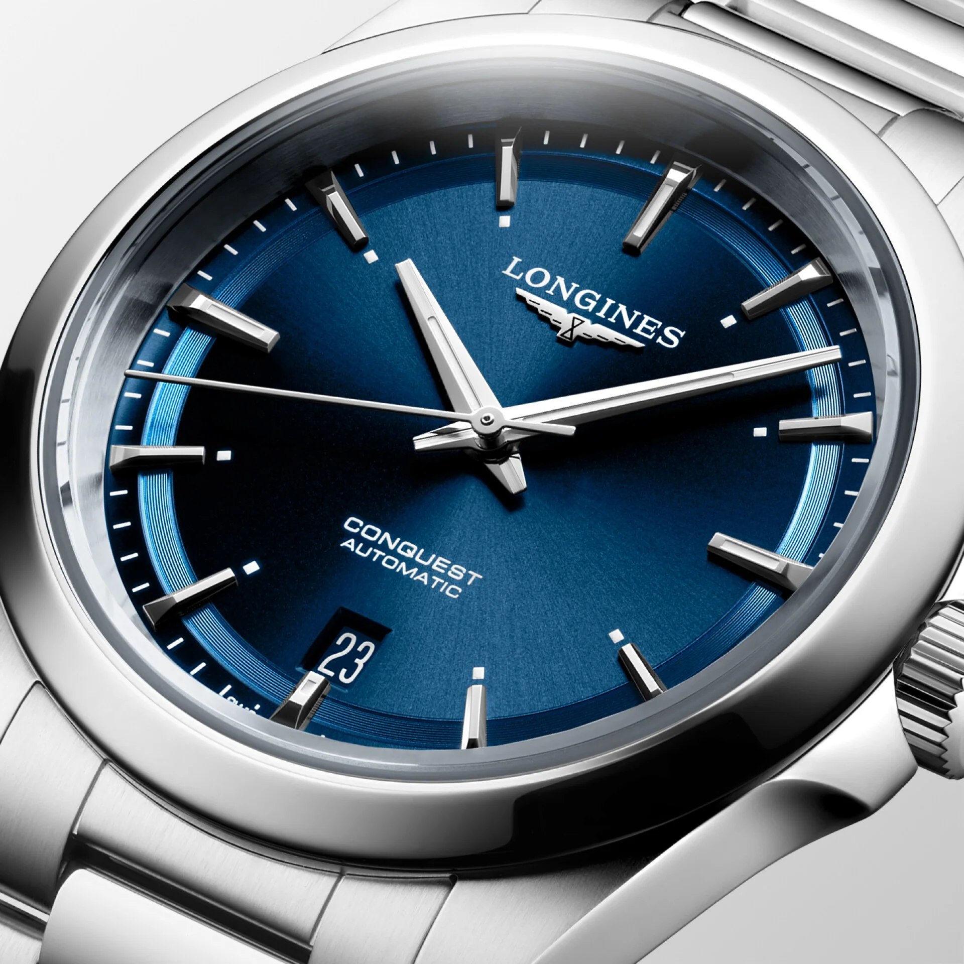 Conquest Silver/Blue Sunray Blue Dial - Image 5