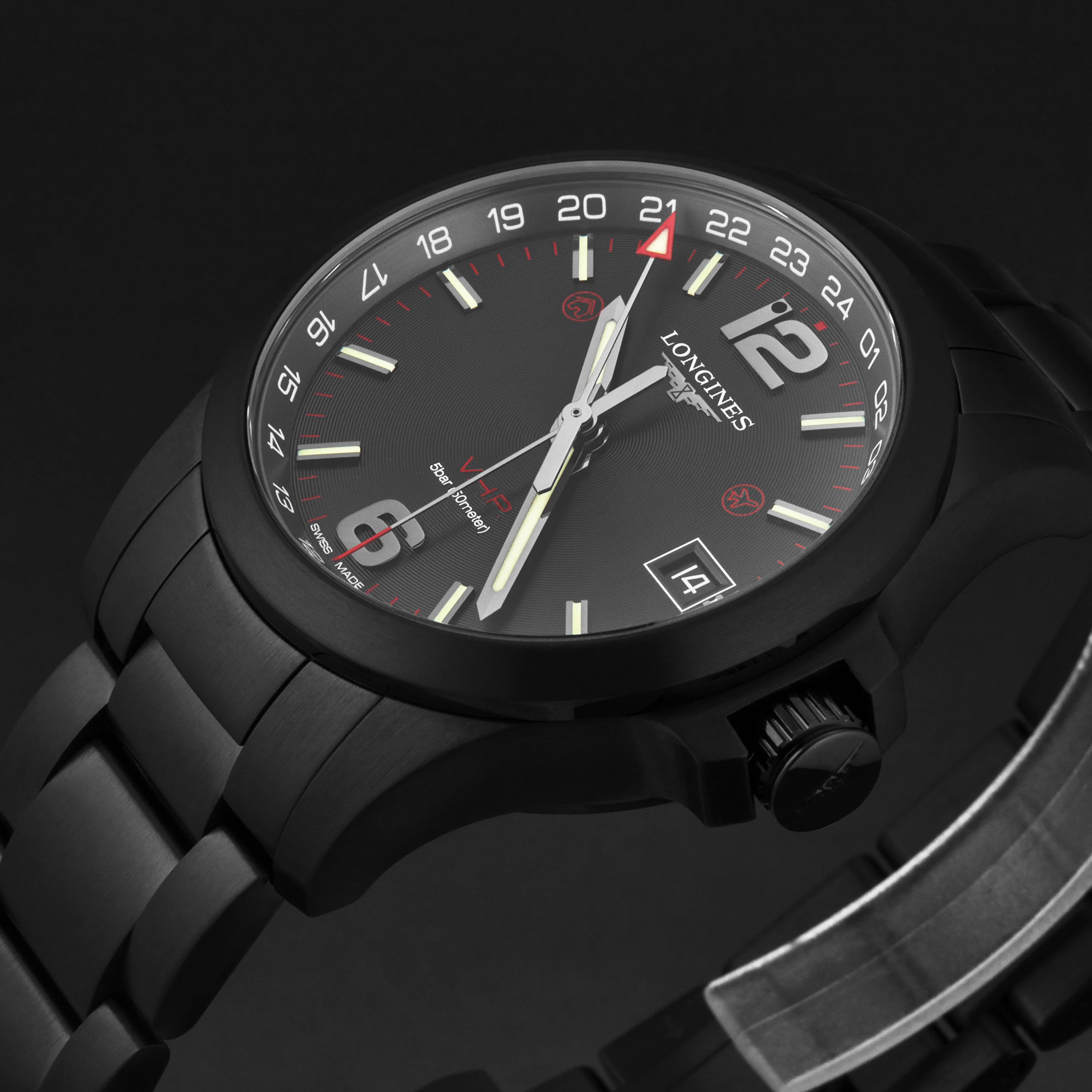 Conquest V.H.P. L37182566 / Black | Black Dial - Image 2