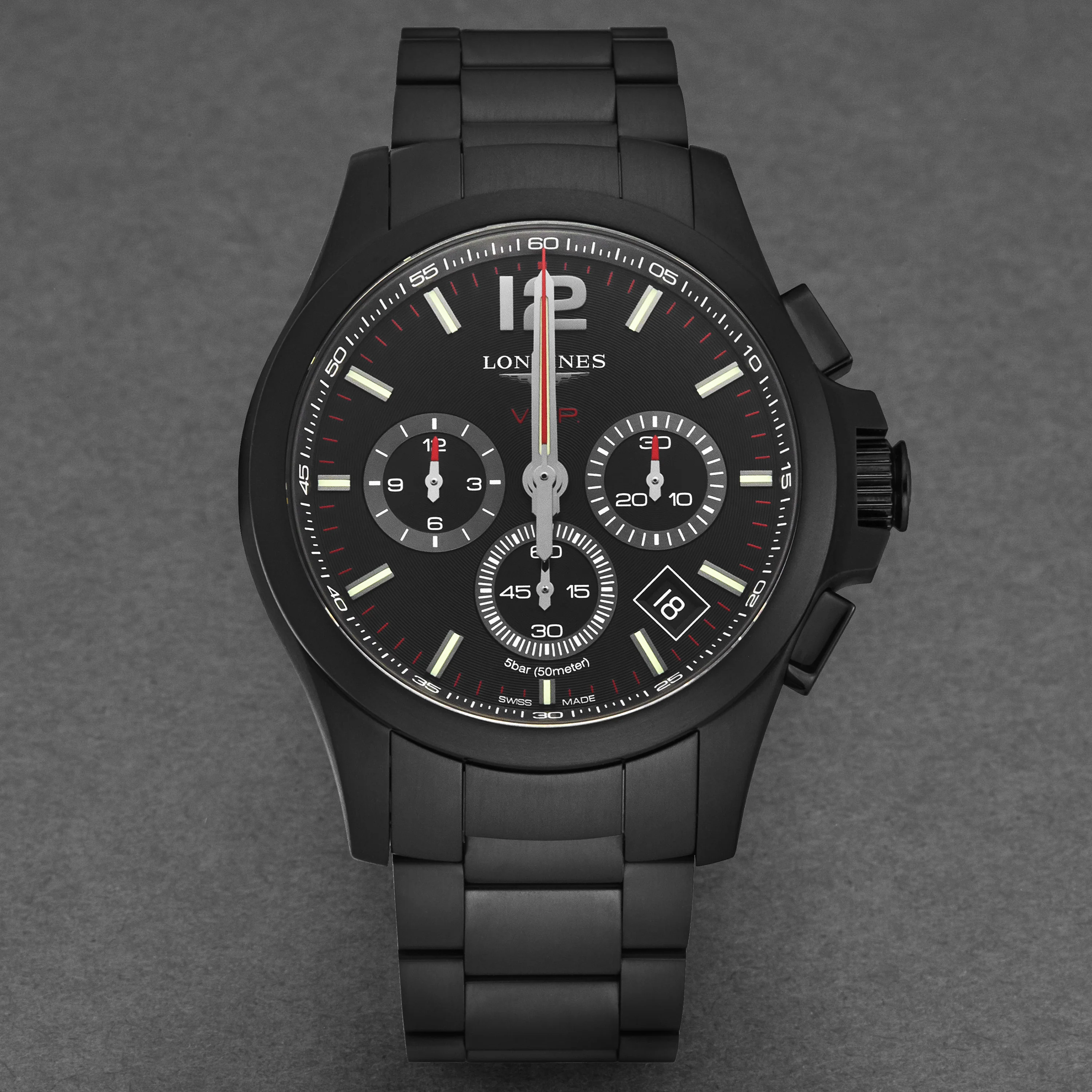 Conquest V.H.P. L37272566 / Black | Black Dial - Image 4