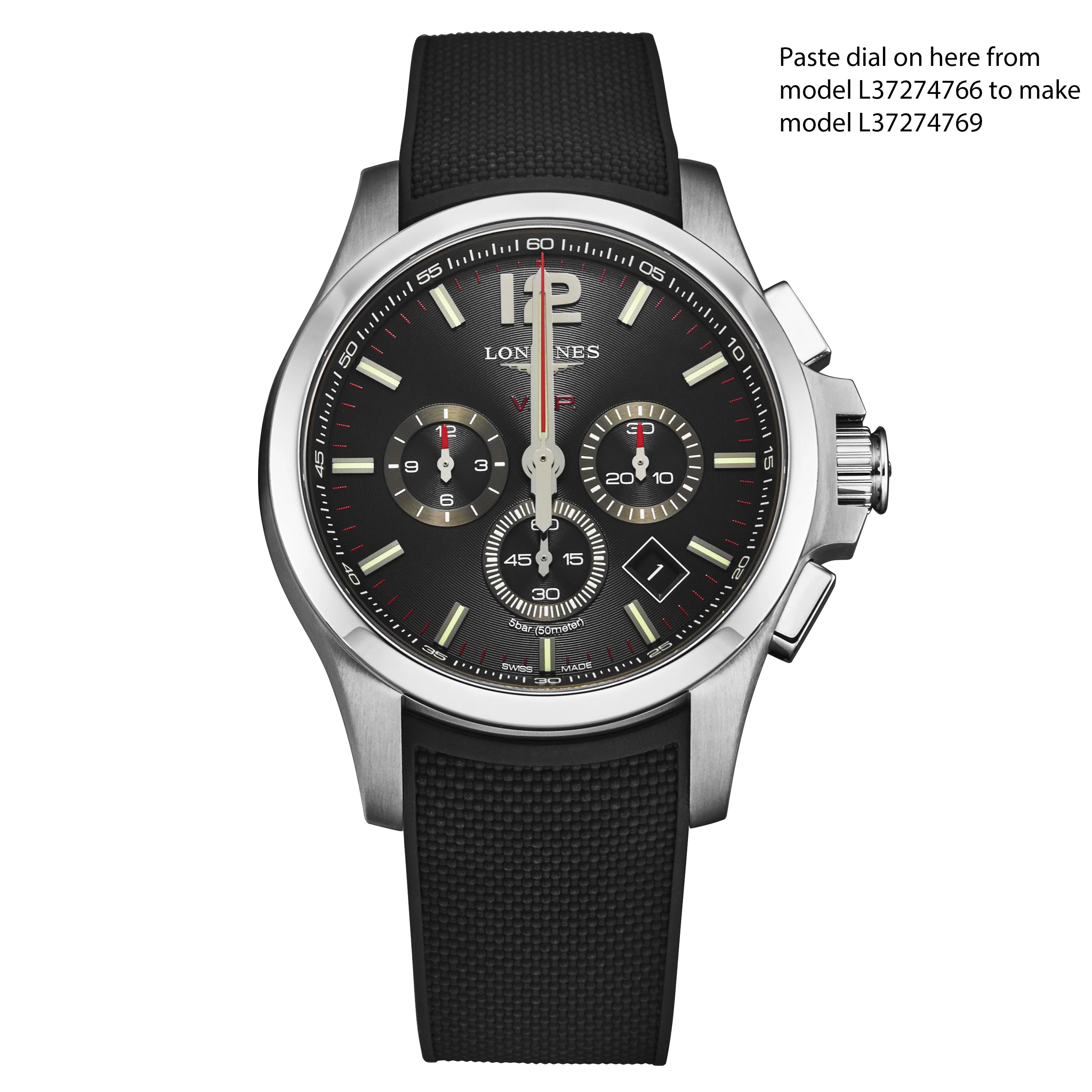 Conquest V.H.P. L37274569 / Black | Black Dial - Image 2