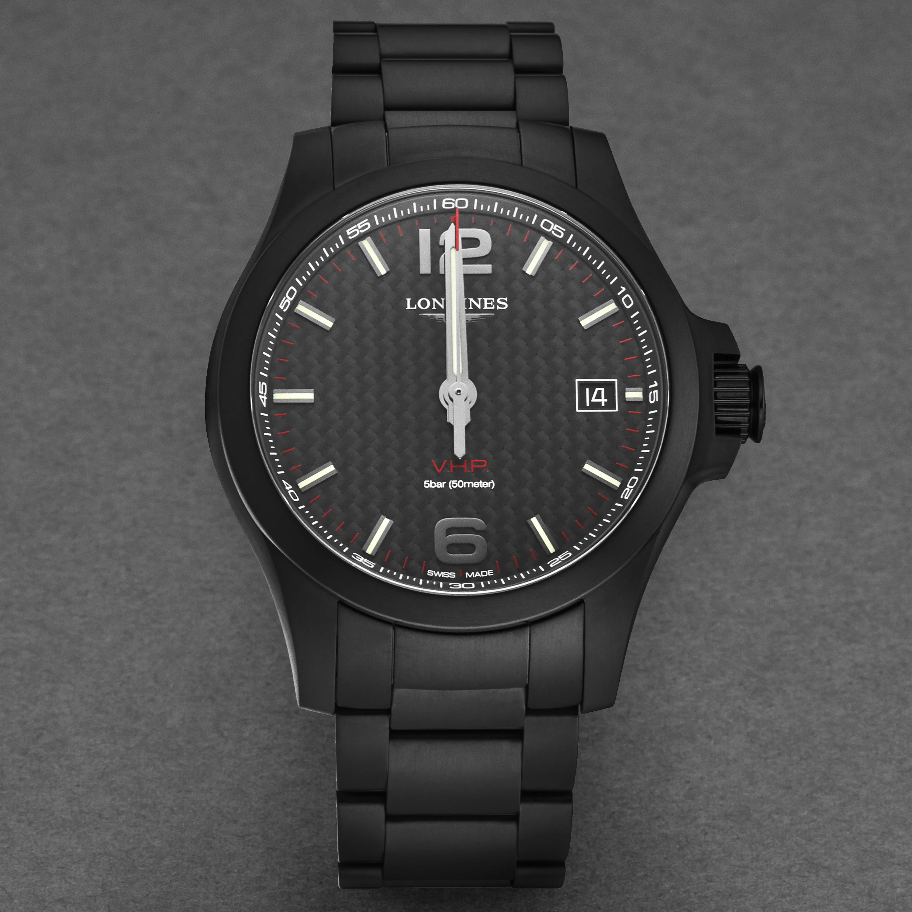 Conquest V.H.P. L37282666 / Black | Black Dial - Image 4