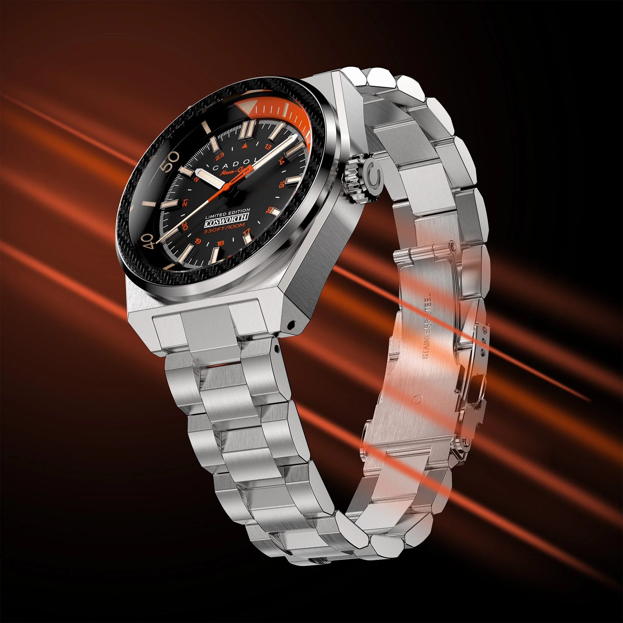 COSWORTH COSTIN MECA-QUARTZ LIMITED EDITION BLACK / STAINLESS STEEL Black Dial - Image 4