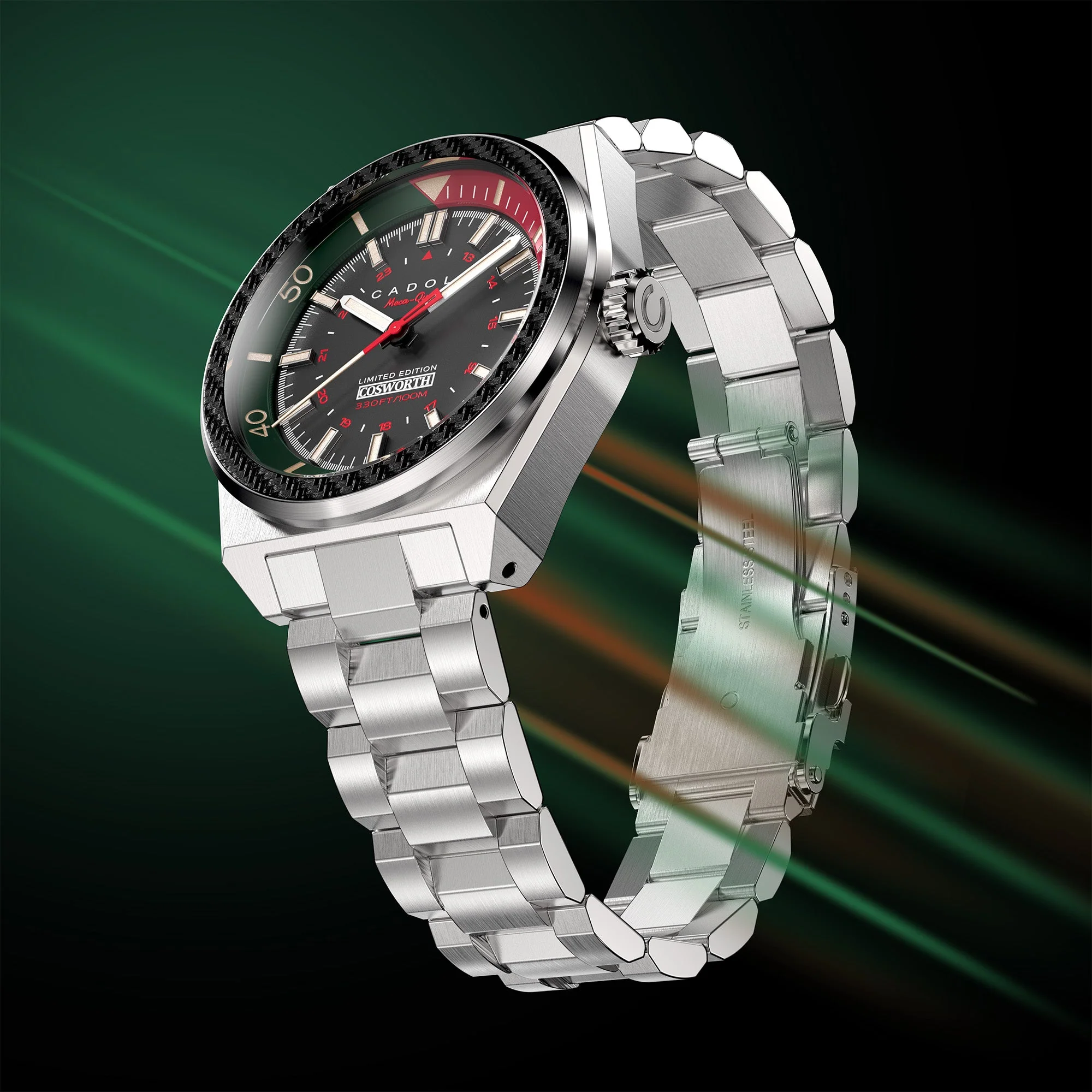 COSWORTH COSTIN MECA-QUARTZ LIMITED EDITION BLACK / STAINLESS STEEL Black Dial - Image 4