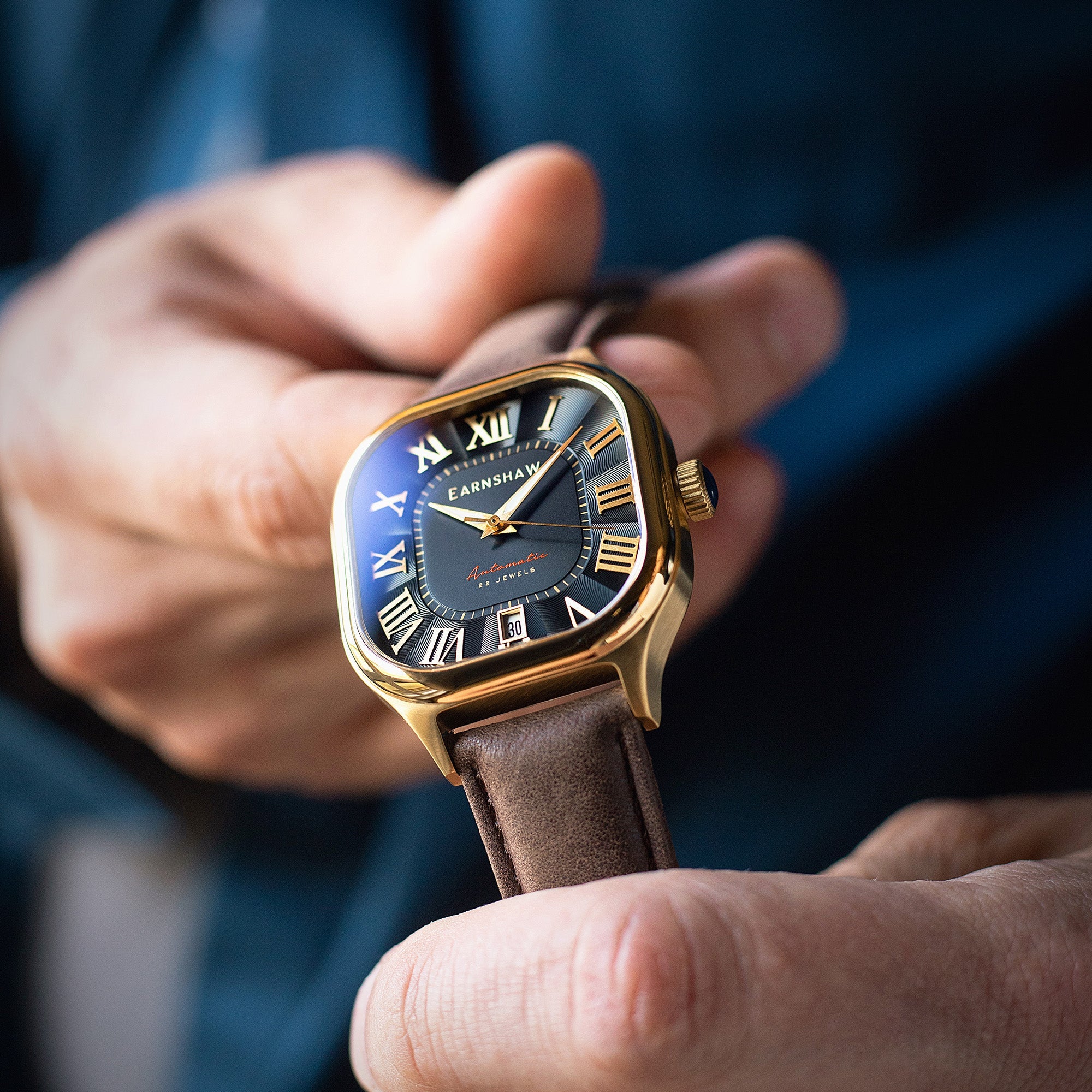 Coussin Automatic Black / Brown Genuine Leather | Black Dial - Image 4