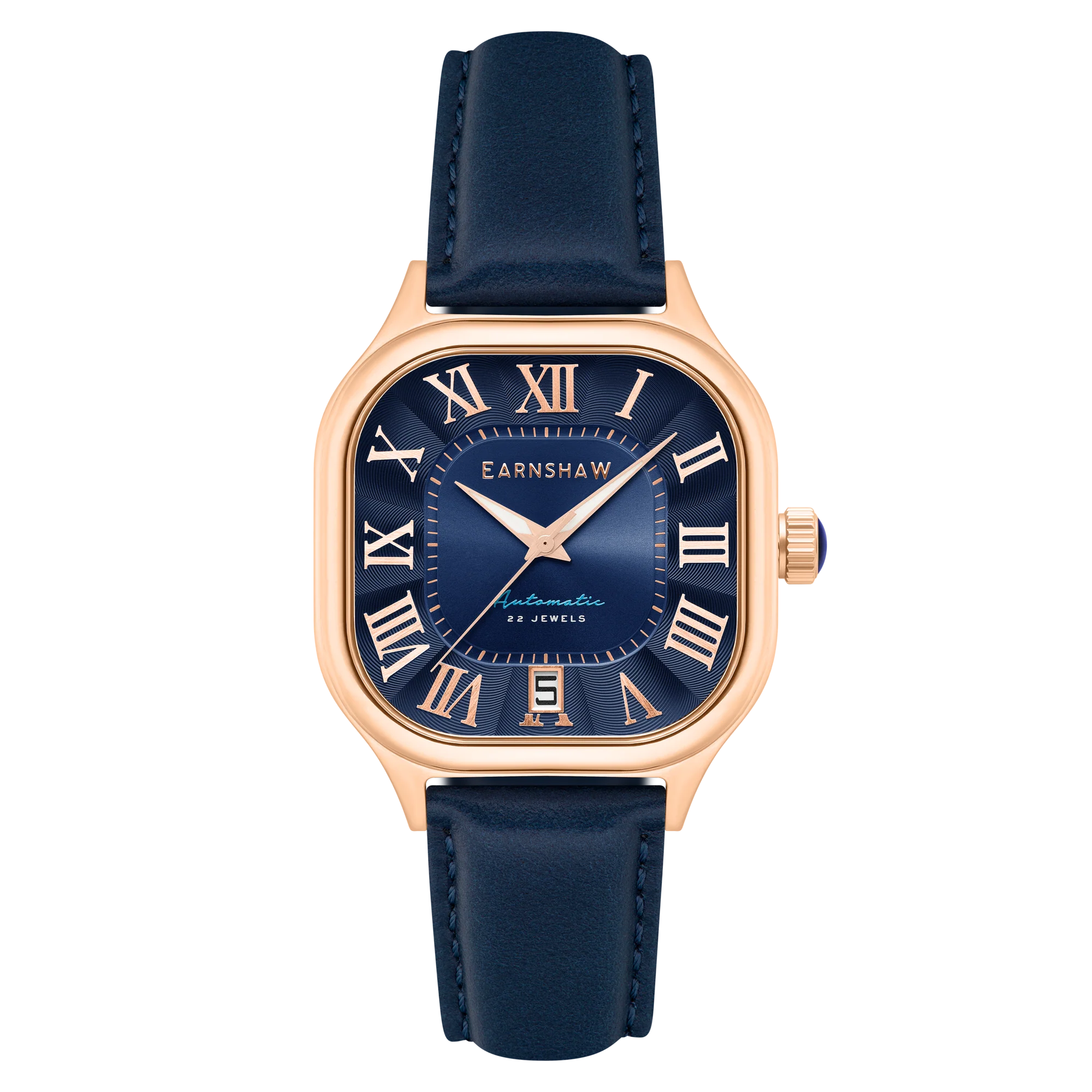 Coussin Automatic Rose Gold / Blue Genuine Leather | Blue Dial