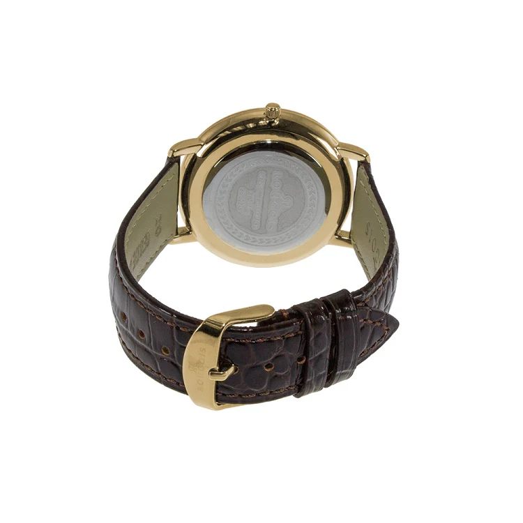 Covington Series brown band/gold white | White Dial - Image 3