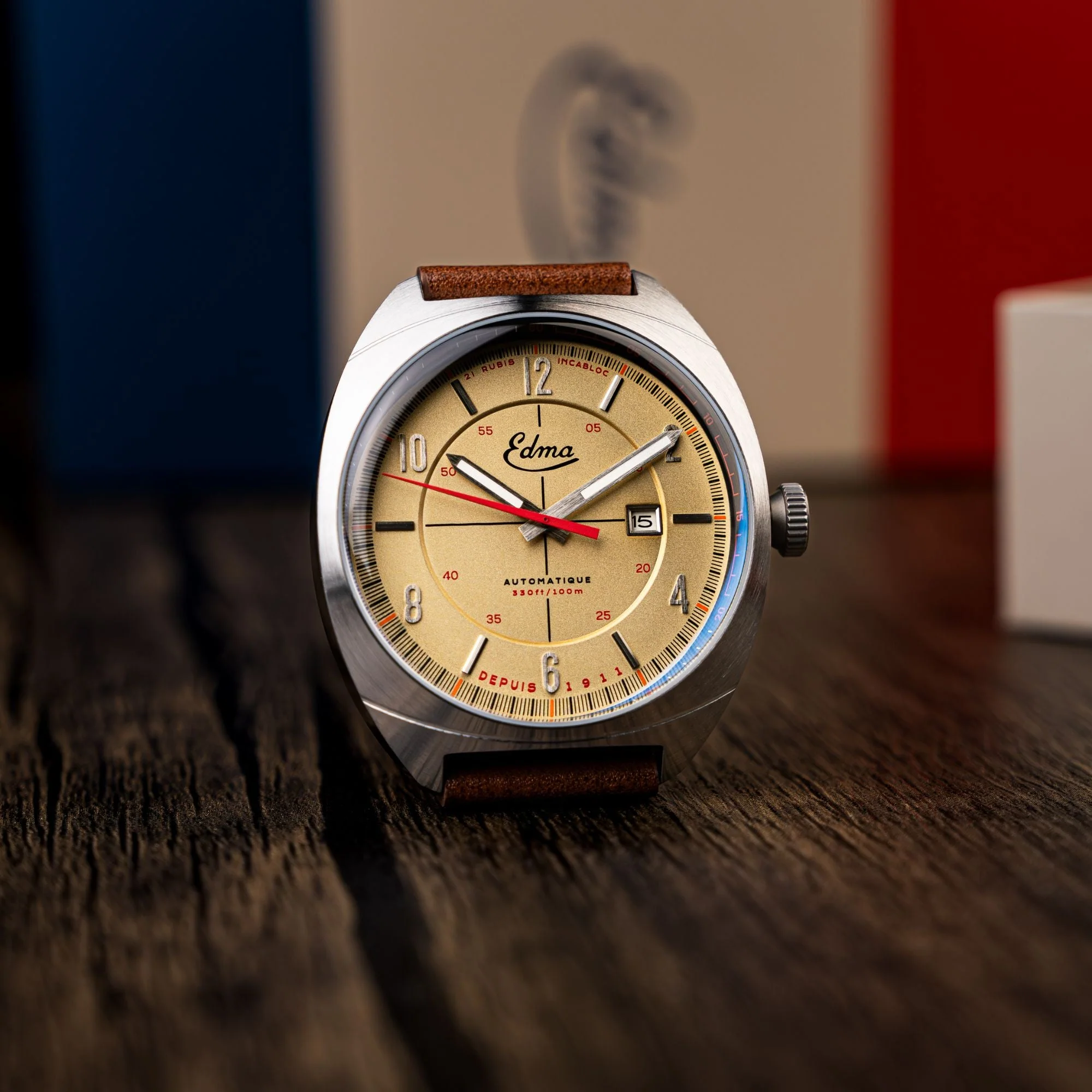 Crissier Automatic Grey / Brown Leather | Grey Dial - Image 2