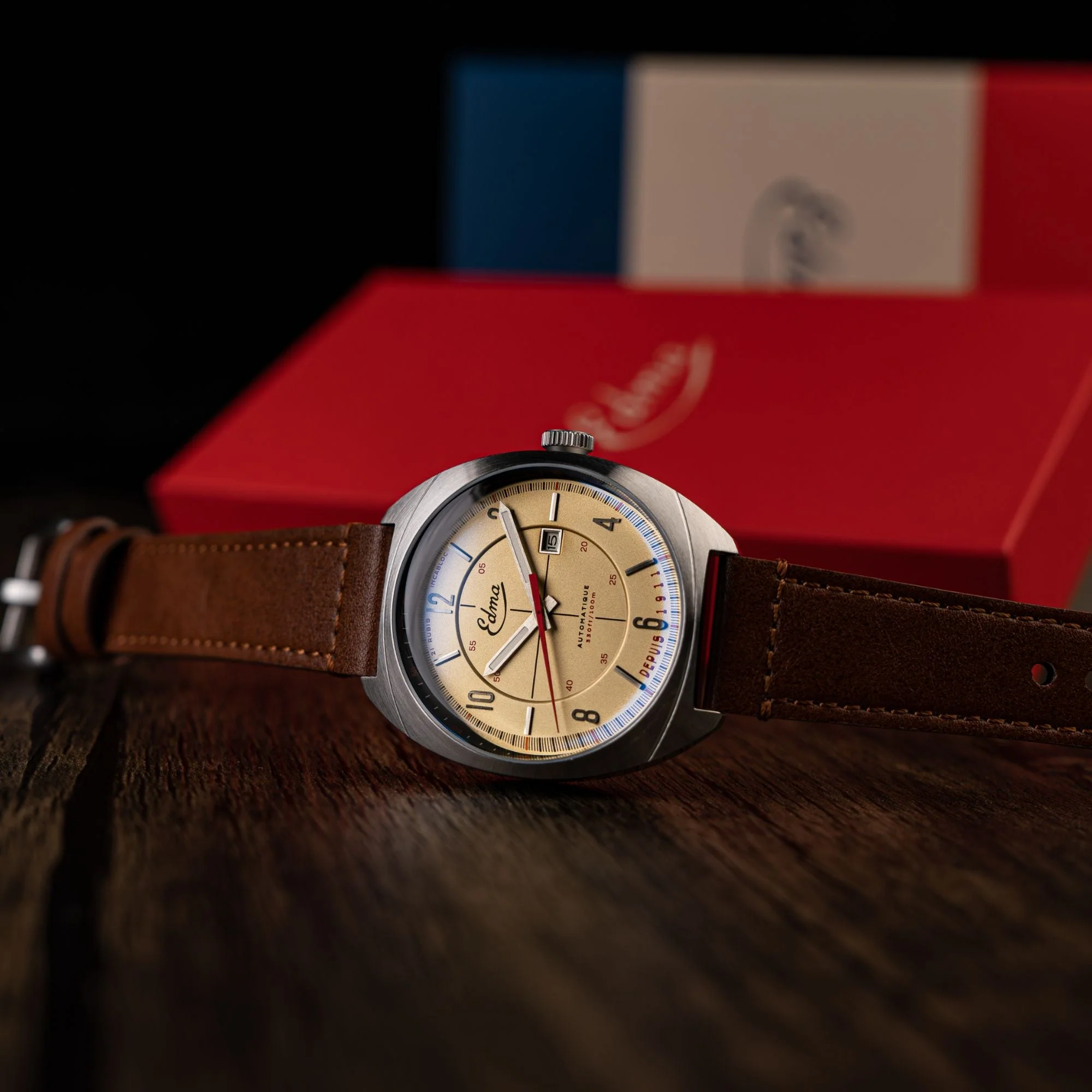 Crissier Automatic Grey / Brown Leather | Grey Dial - Image 3