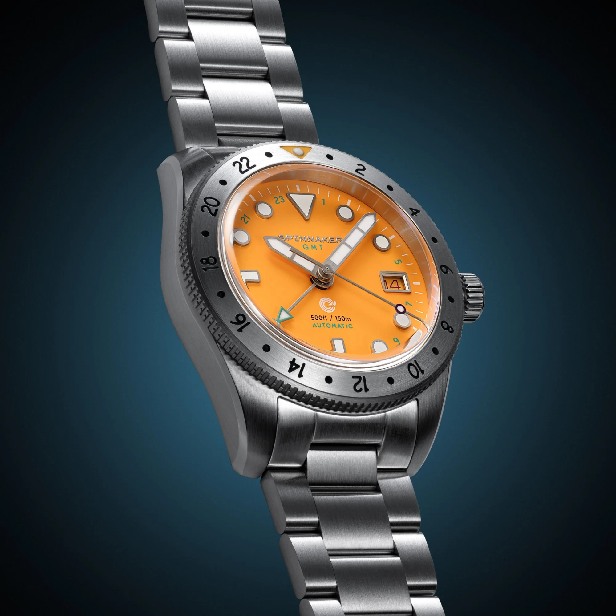 Croft 39 GMT Automatic Yellow / Stainless Steel | Yellow Dial - Image 4