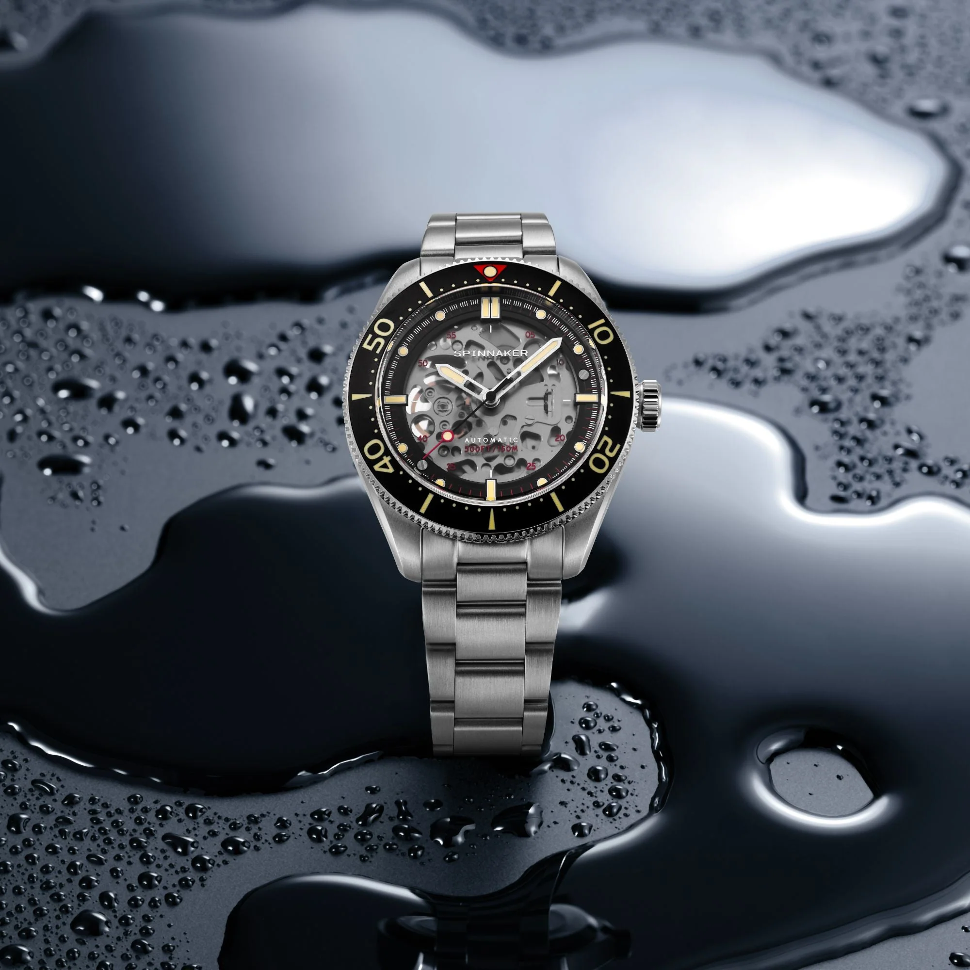 Croft 42 Skeleton Automatic Black & Red / Stainless Steel | Black Dial - Image 3