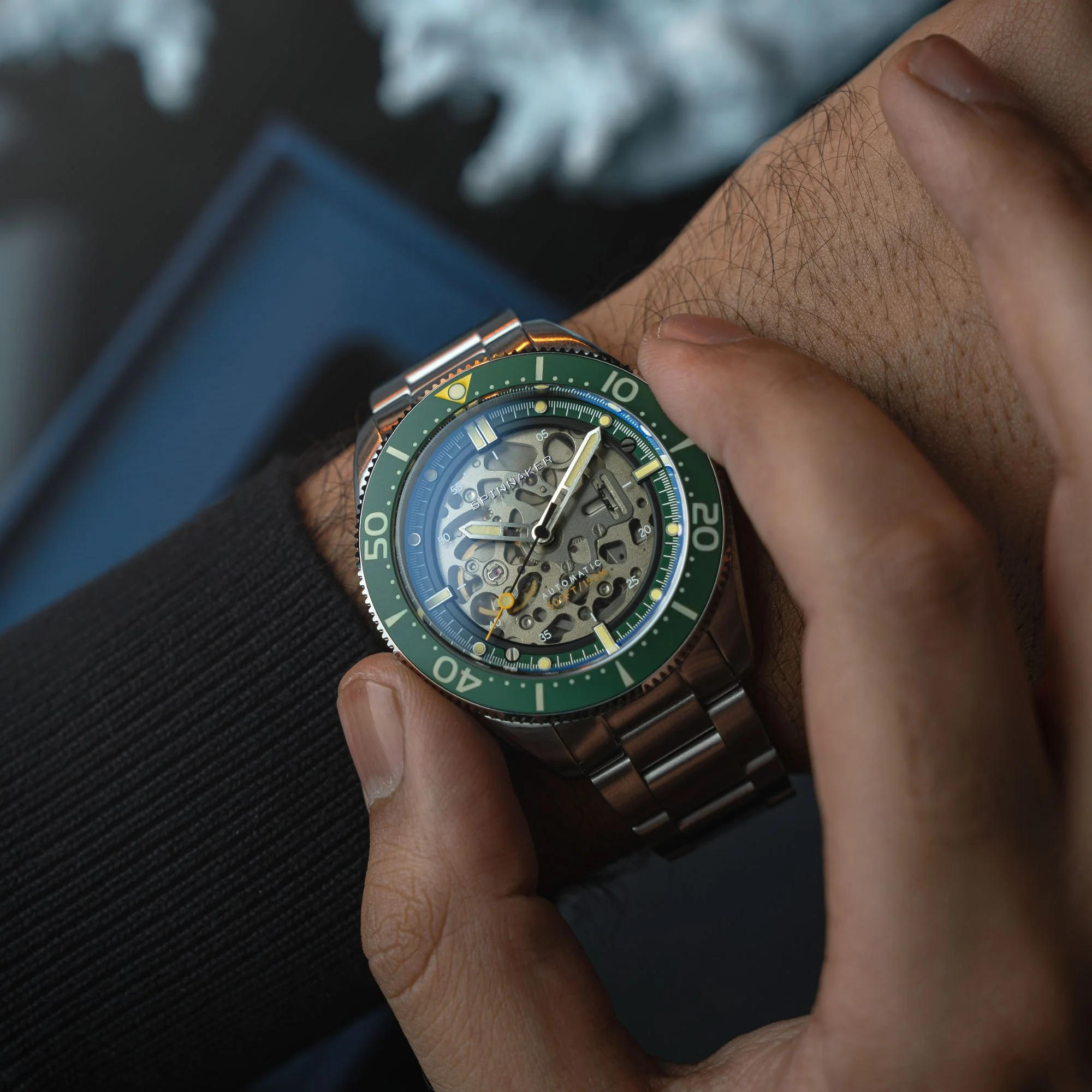 Croft 42 Skeleton Automatic Green / Stainless Steel | Black Dial - Image 2
