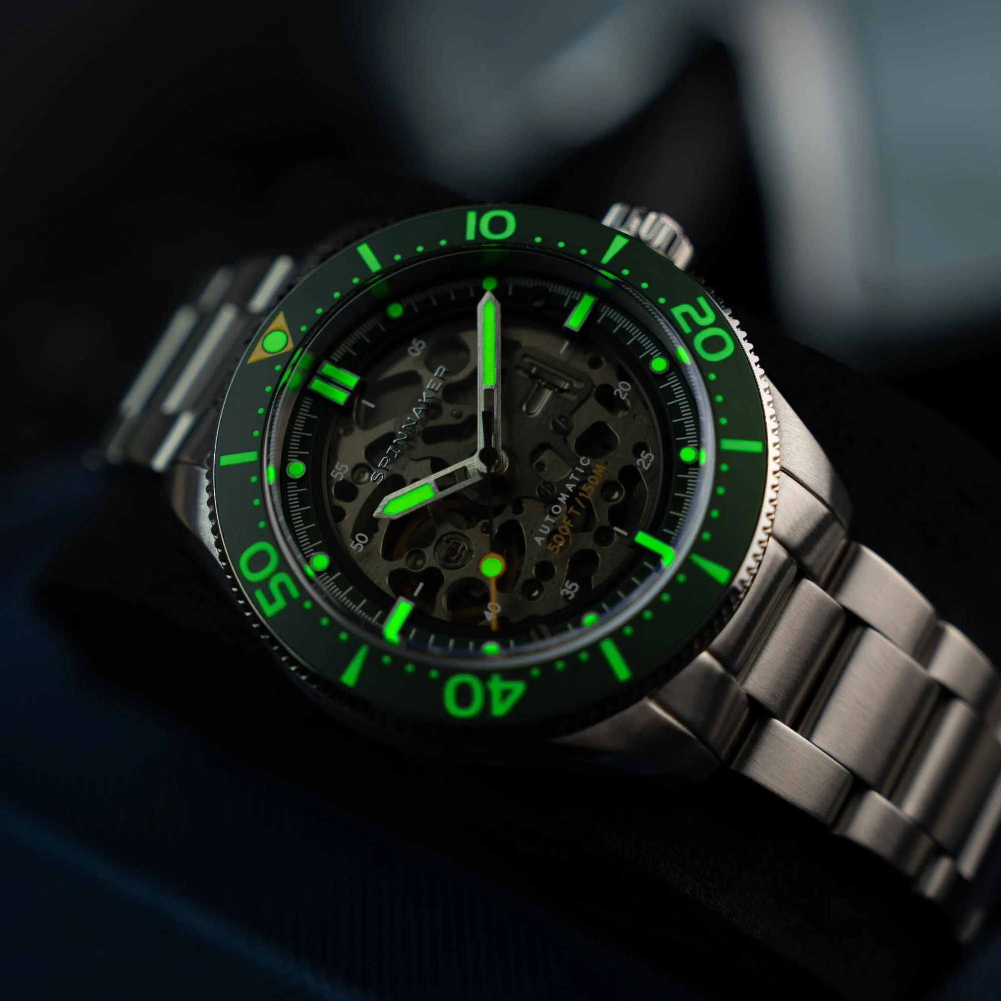 Croft 42 Skeleton Automatic Green / Stainless Steel | Black Dial - Image 4