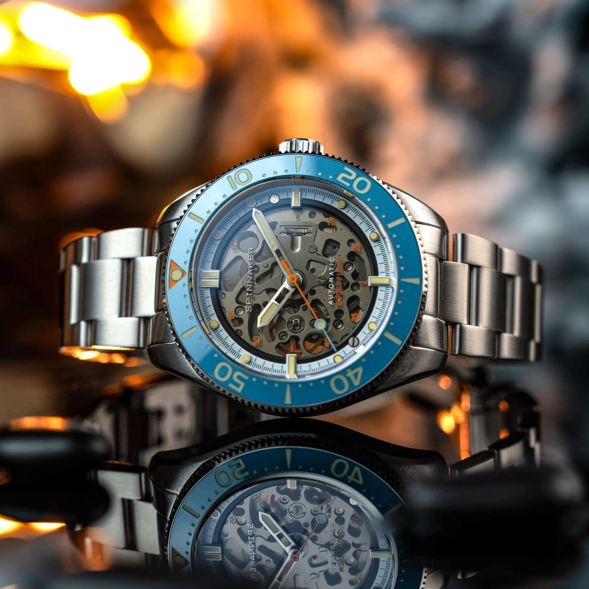 Croft 42 Skeleton Automatic Blue / Stainless Steel | Black Dial - Image 3