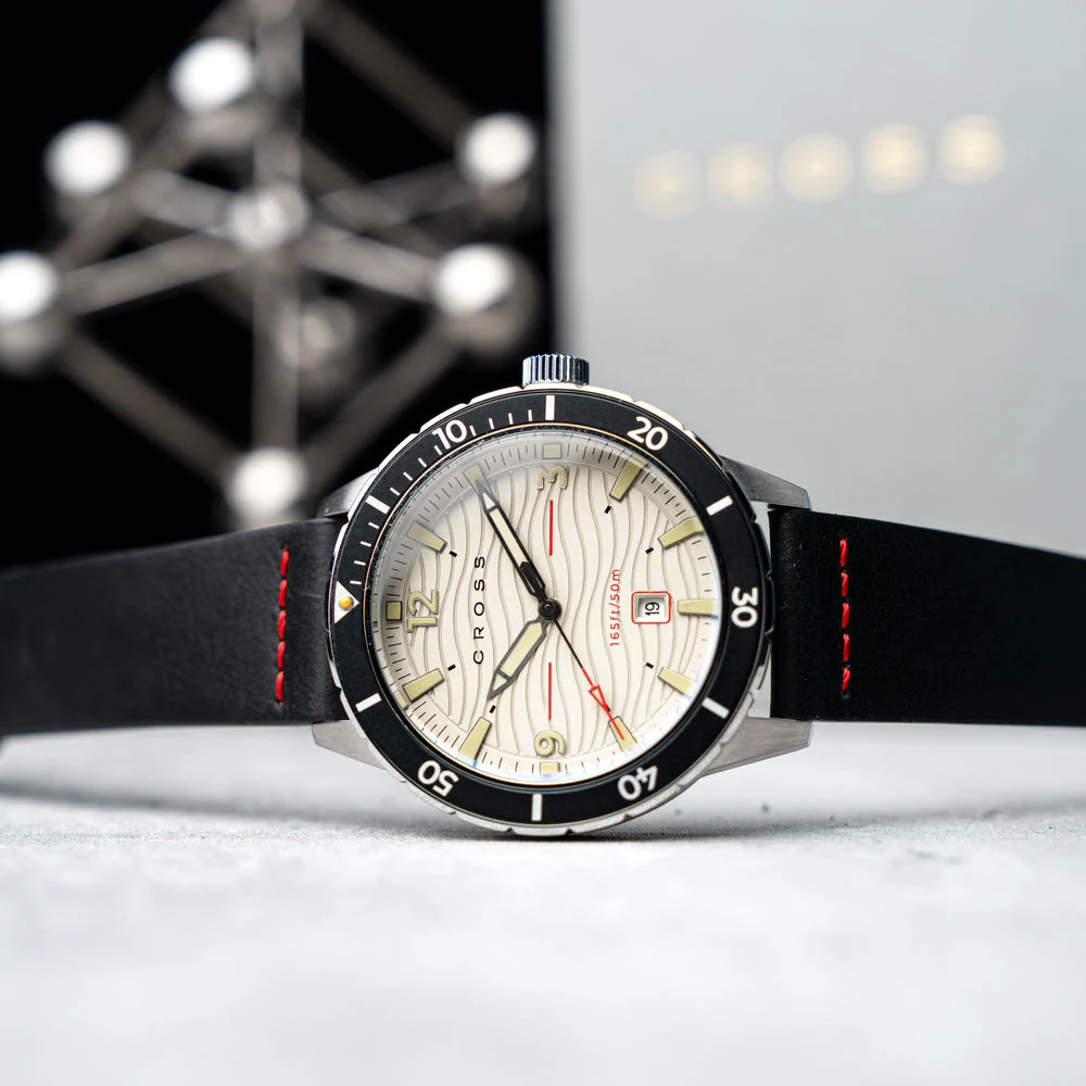Cross Baskerville Quartz Grey / Black Leather |  Dial - Image 2