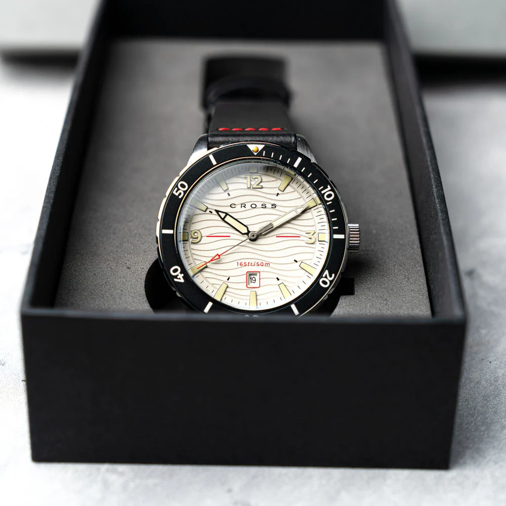 Cross Baskerville Quartz Grey / Black Leather |  Dial - Image 3