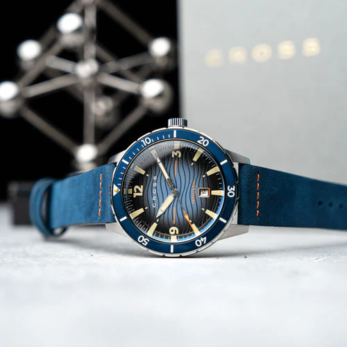 Cross Baskerville Quartz Blue / Blue Leather | Blue Dial - Image 2