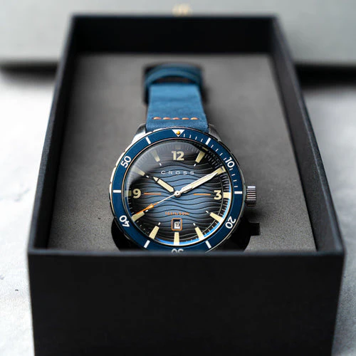 Cross Baskerville Quartz Blue / Blue Leather | Blue Dial - Image 3