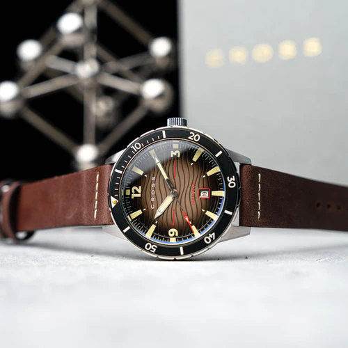Cross Baskerville Quartz Brown / Brown Leather |  Dial - Image 2