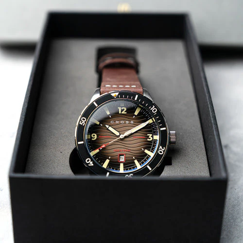 Cross Baskerville Quartz Brown / Brown Leather |  Dial - Image 3
