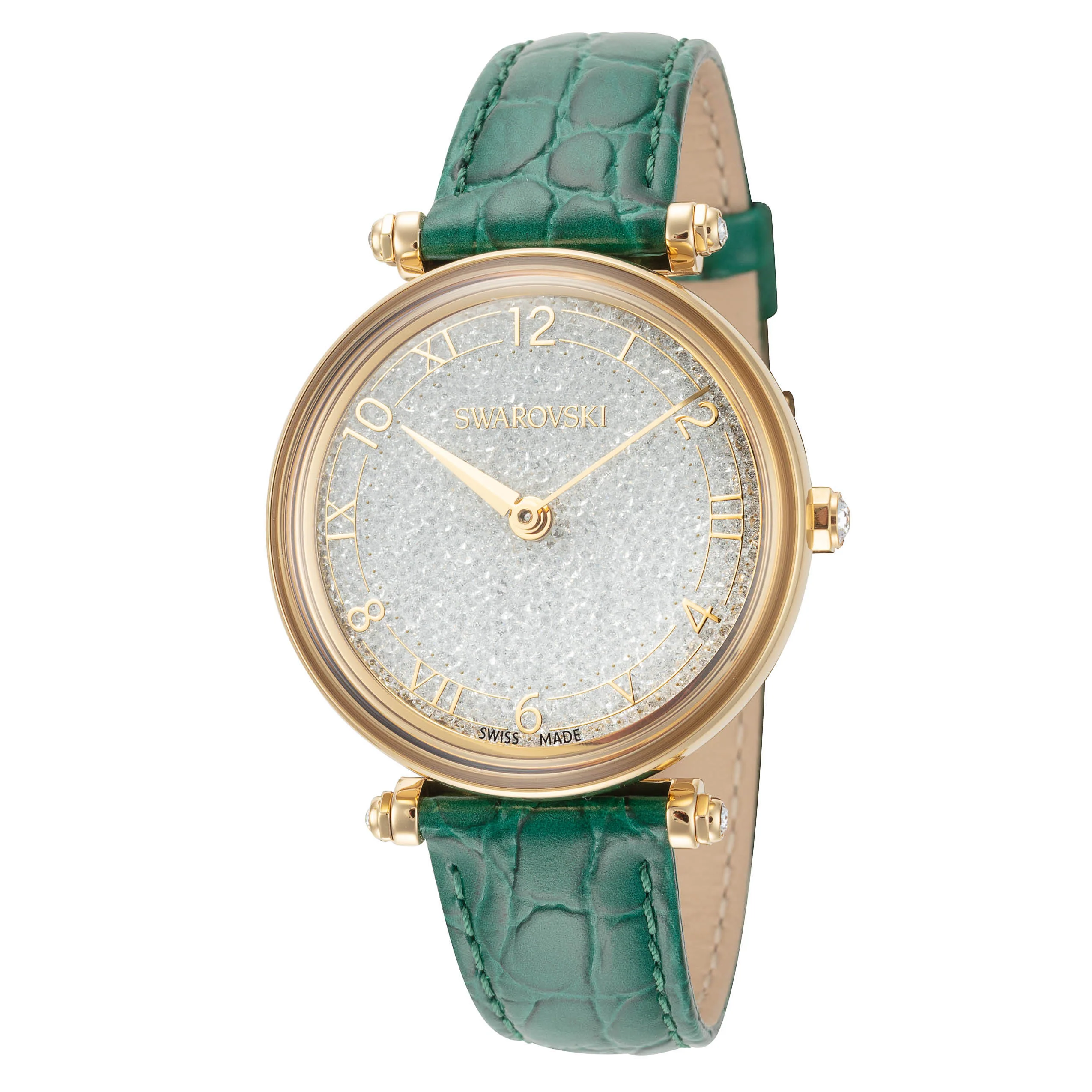 Crystalline 35mm / White / Green | White Dial