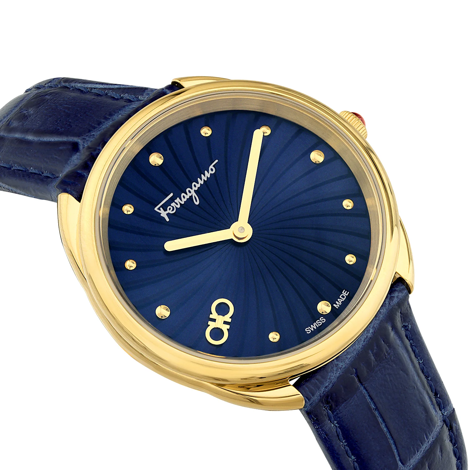 Cuir 34mm / Blue / Blue | Blue Dial - Image 3