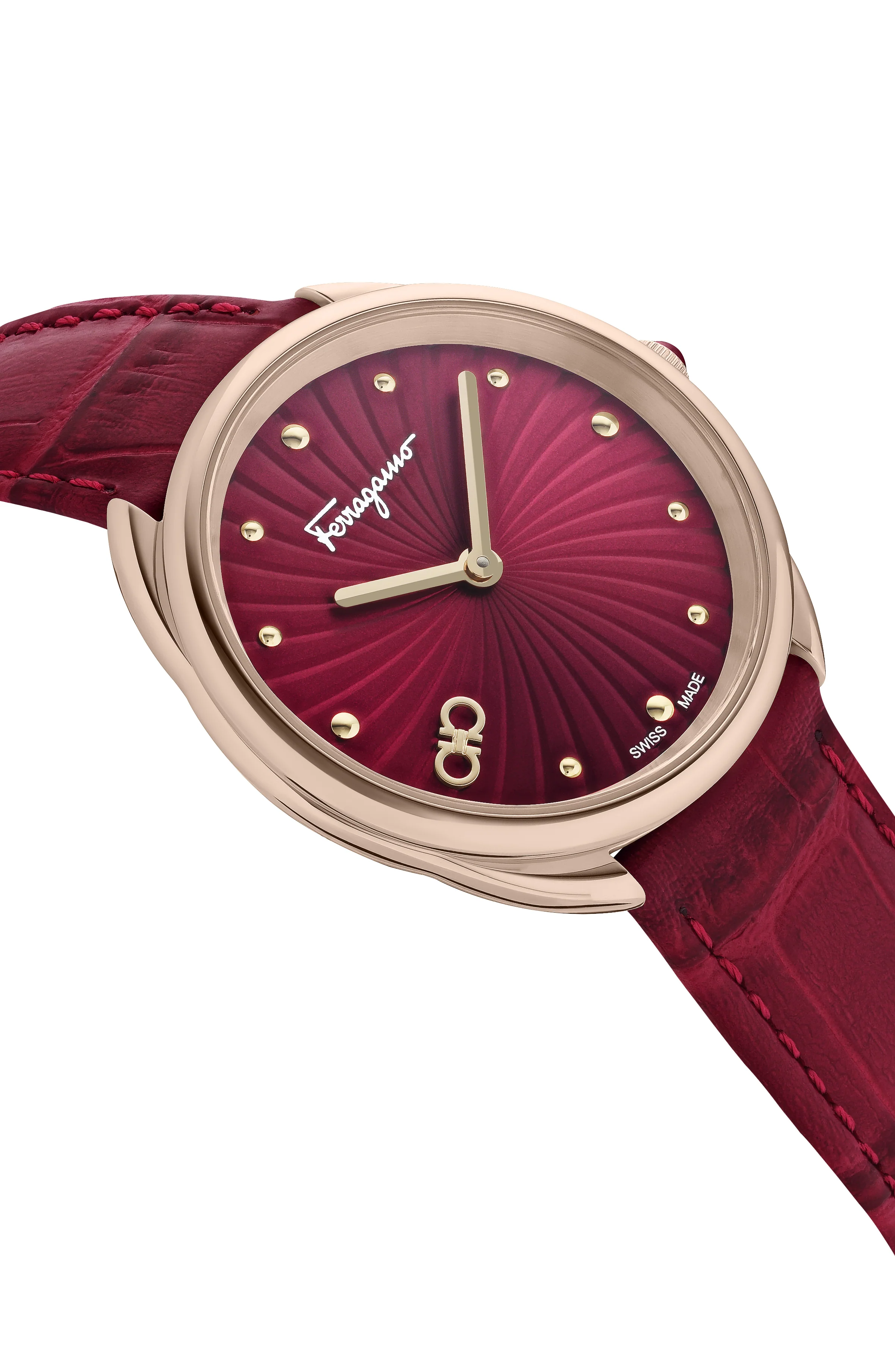 Cuir 34mm / Burgundy / Red | Burgundy Dial - Image 3