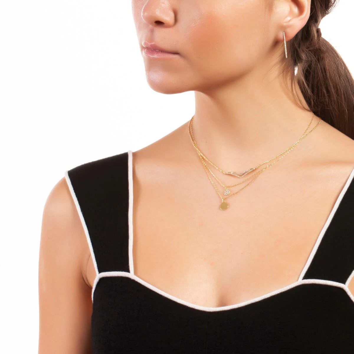 Daffodil Bar Necklace 18k Yellow Gold - Image 3