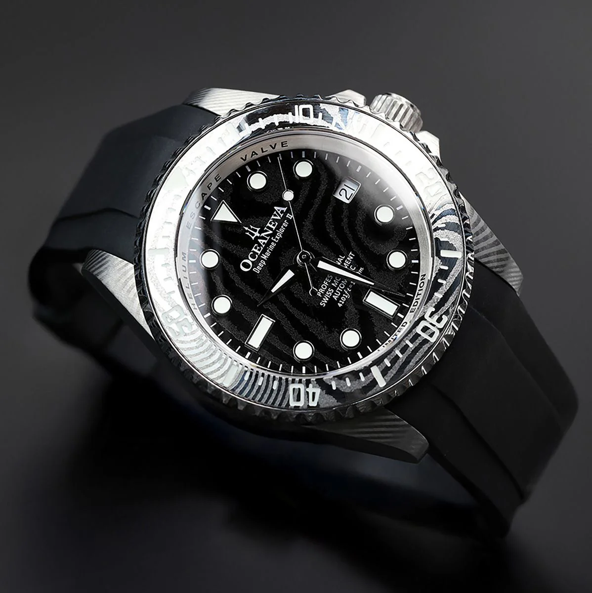 Damascus Steel Deep Marine Explorer II  | Black Dial - Image 3