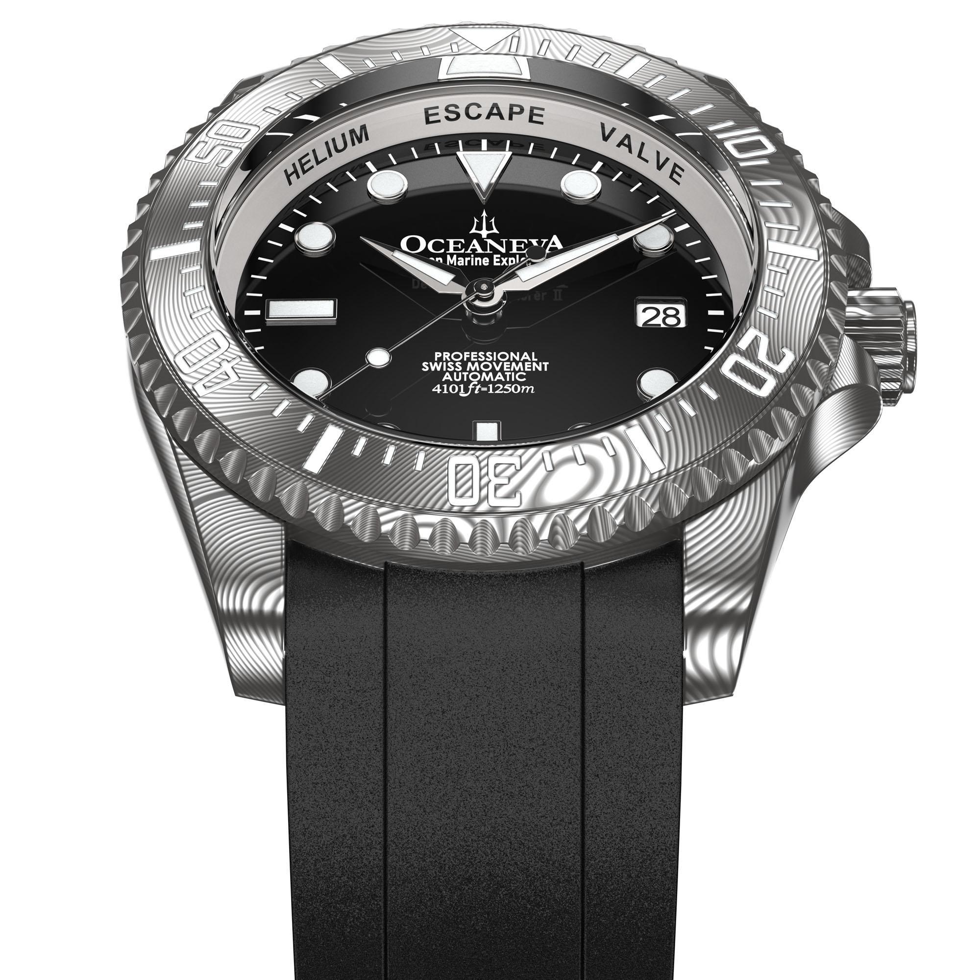 Deep Marine Explorer II Damascus – Black Dial - Image 2