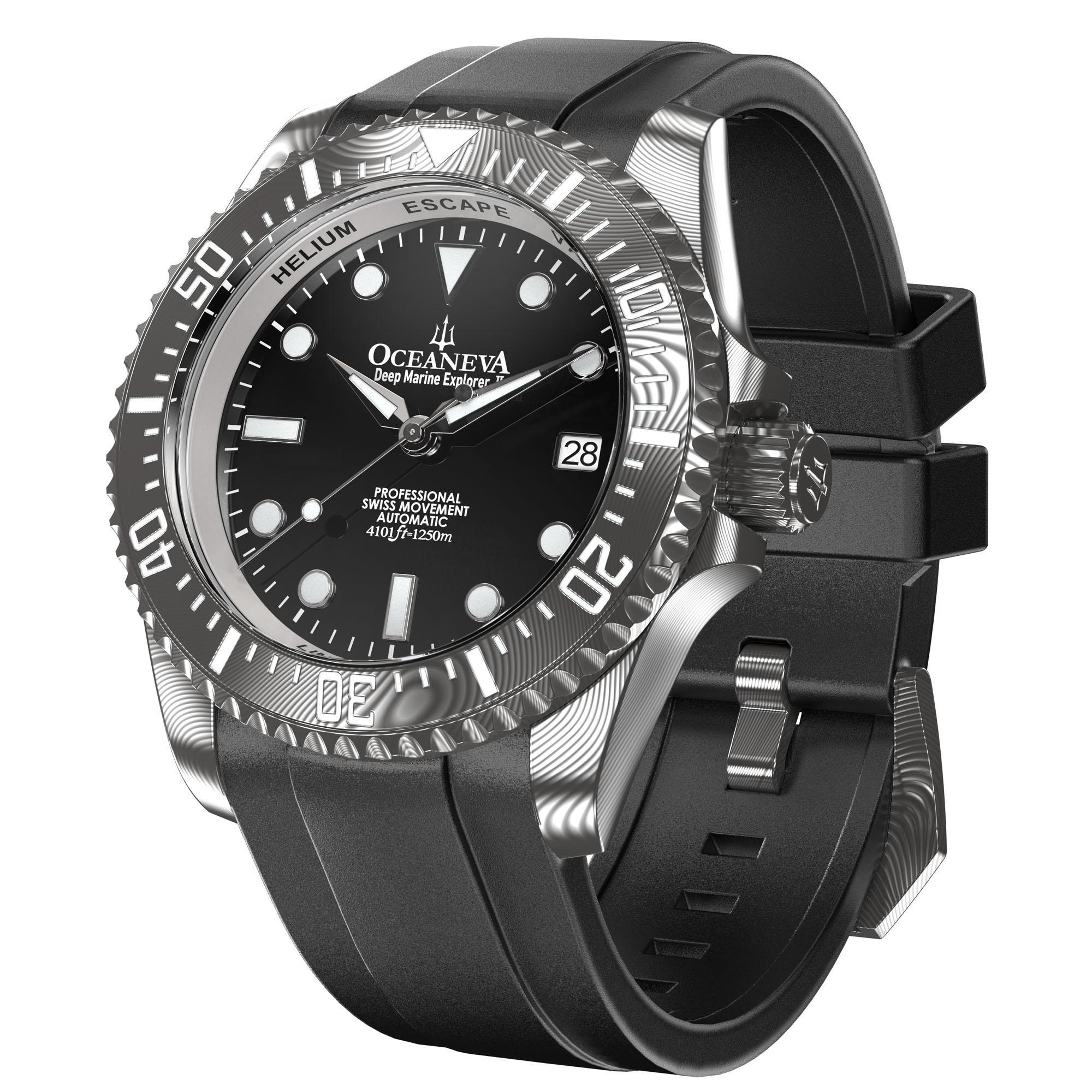 Deep Marine Explorer II Damascus – Black Dial - Image 3